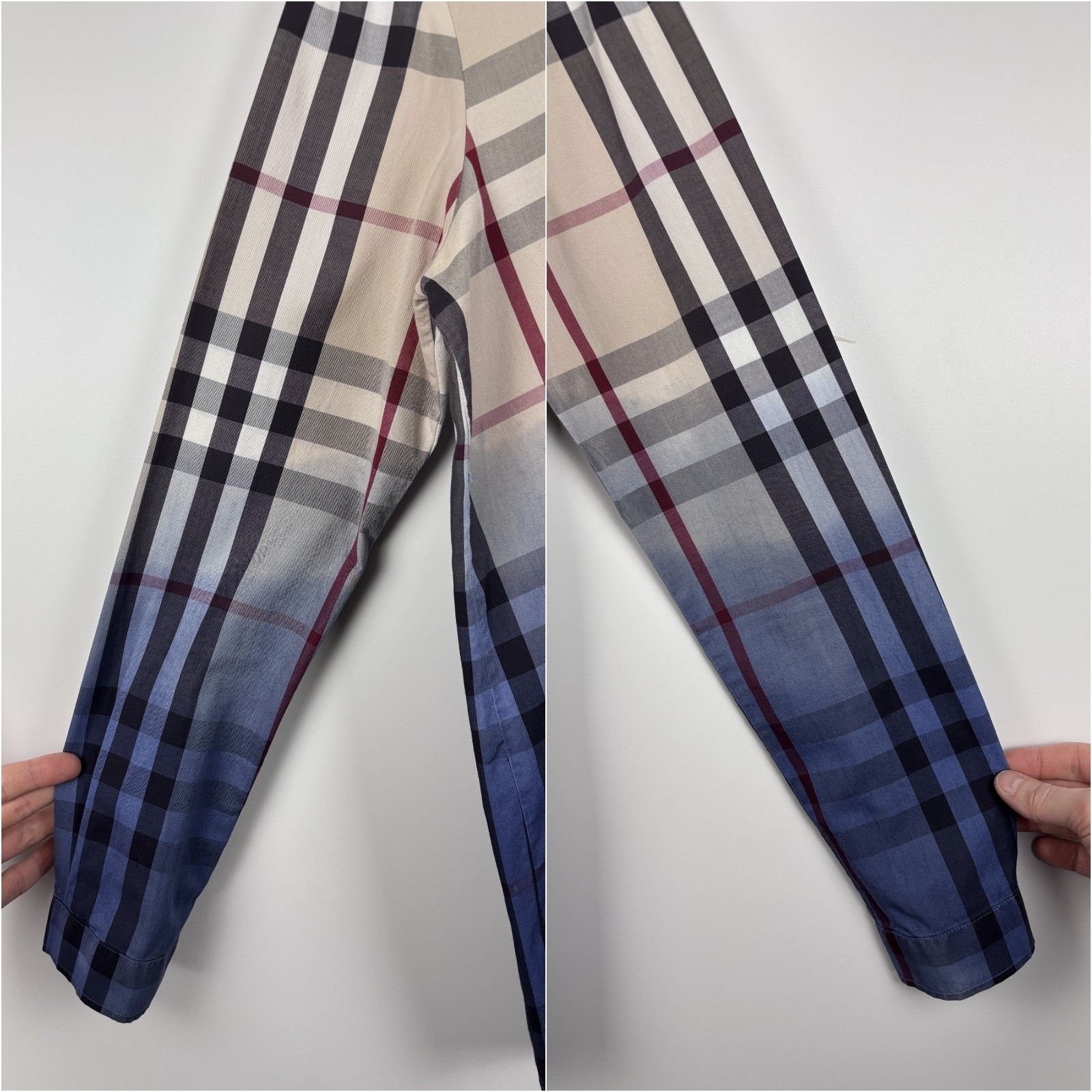 Burberry Womens Burberry Brit Nova Check Tunic Ombre Shirt Size L Size L / US 10 / IT 46 - 5 Thumbnail