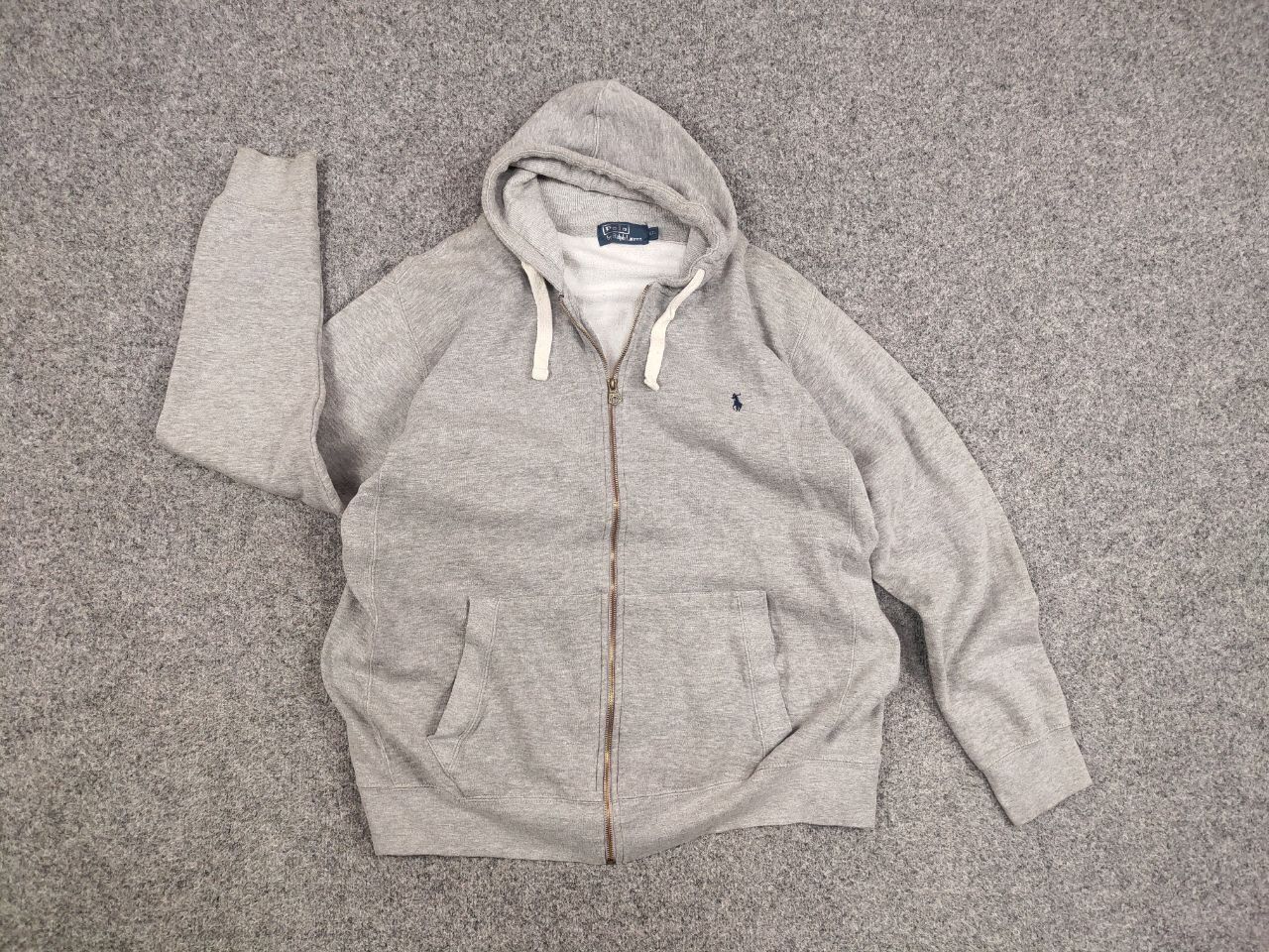 Polo Ralph Lauren Vintage 90's Polo Ralph Lauren Blank Zip Hoodie Usa style Size US XL / EU 56 / 4 - 15 Thumbnail