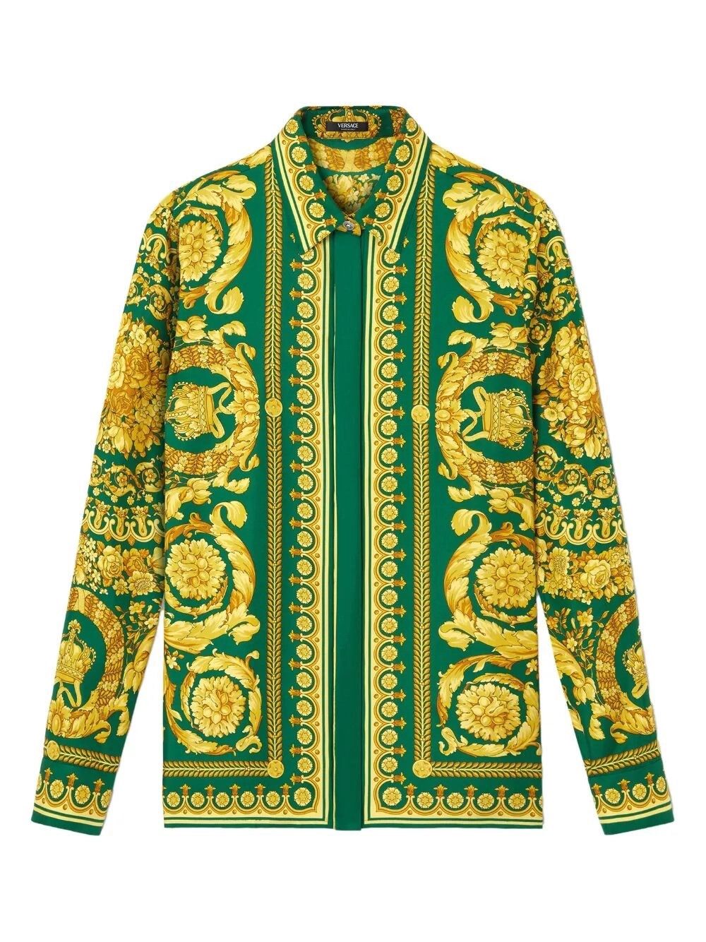 Versace Formal Shirt With `Baroque Heritage` Print Size M / US 6-8 / IT 42-44 - 1 Thumbnail