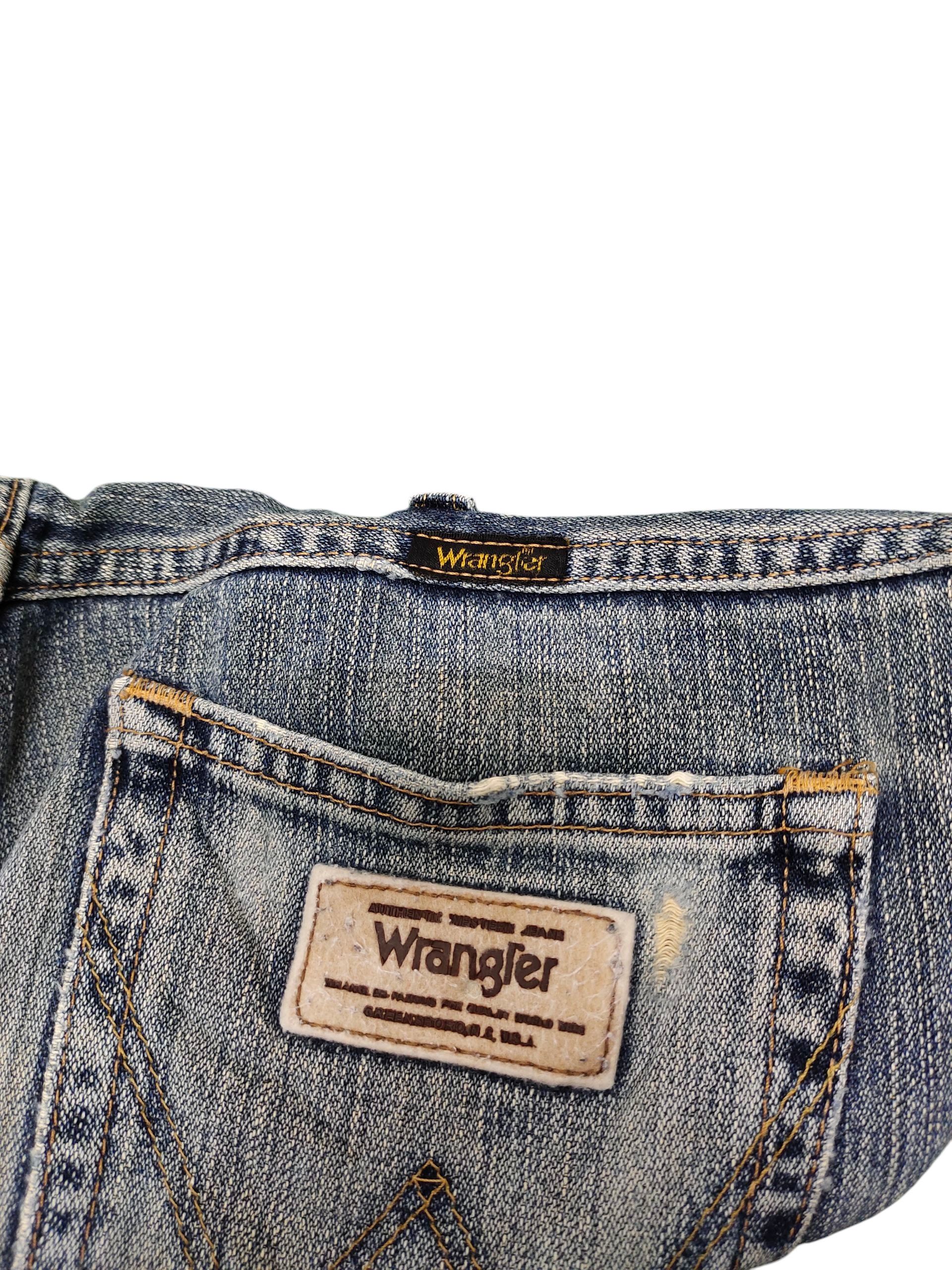 Undercover Vintage 90s Wrangler Regular Distress Sand Wash Denim Jeans Size US 33 - 10 Thumbnail