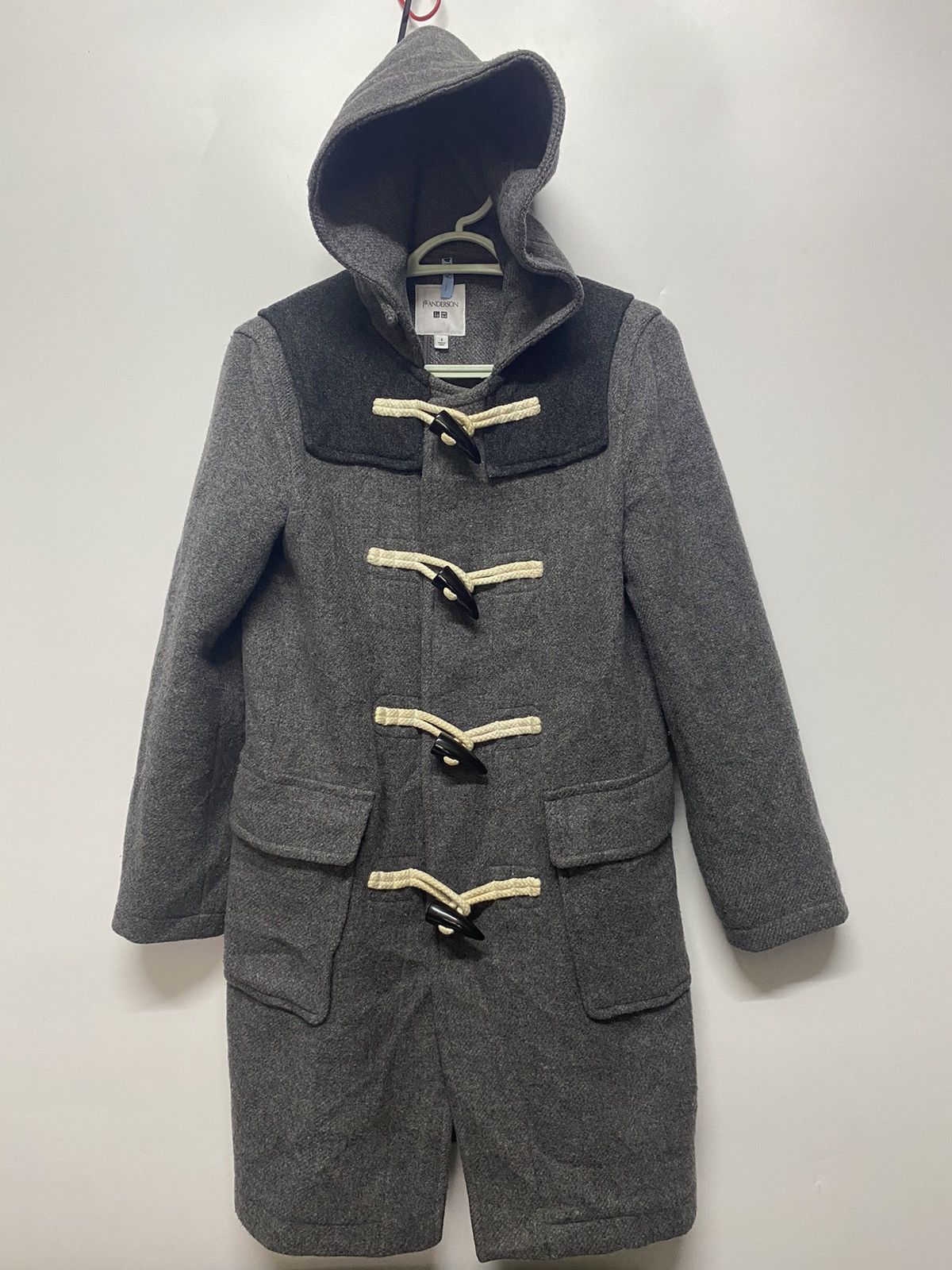 JW Anderson × Japanese Brand × Uniqlo Uniqlo x JW Anderson Wool Duffle Coat Hoodie Jacket Size S / US 4 / IT 40 - 1 Thumbnail