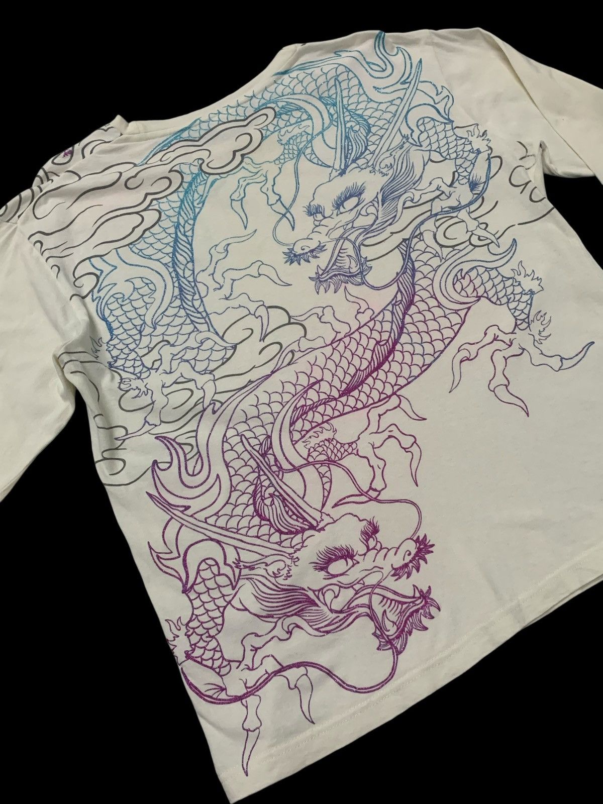 Japanese Brand Space Opera Dragon Koi Yakuza Japan Gangster Religion Size US L / EU 52-54 / 3 - 6 Thumbnail