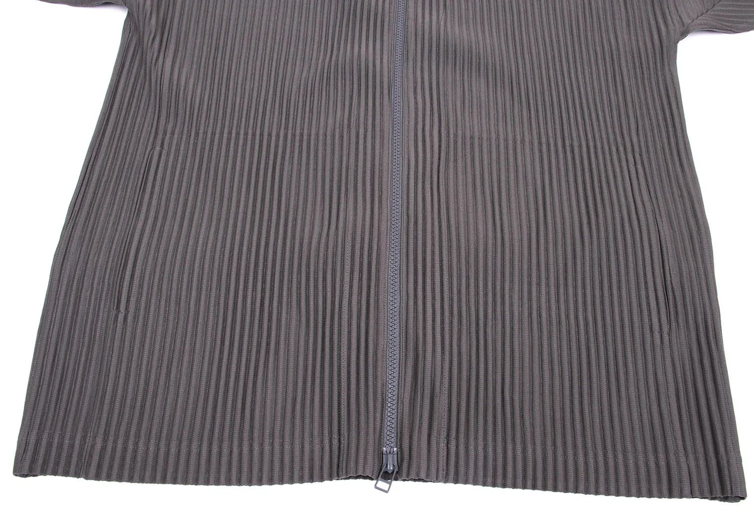 Issey Miyake Pleated Double Zip Jacket in Gray Size 3 Size US L / EU 52-54 / 3 - 10 Thumbnail