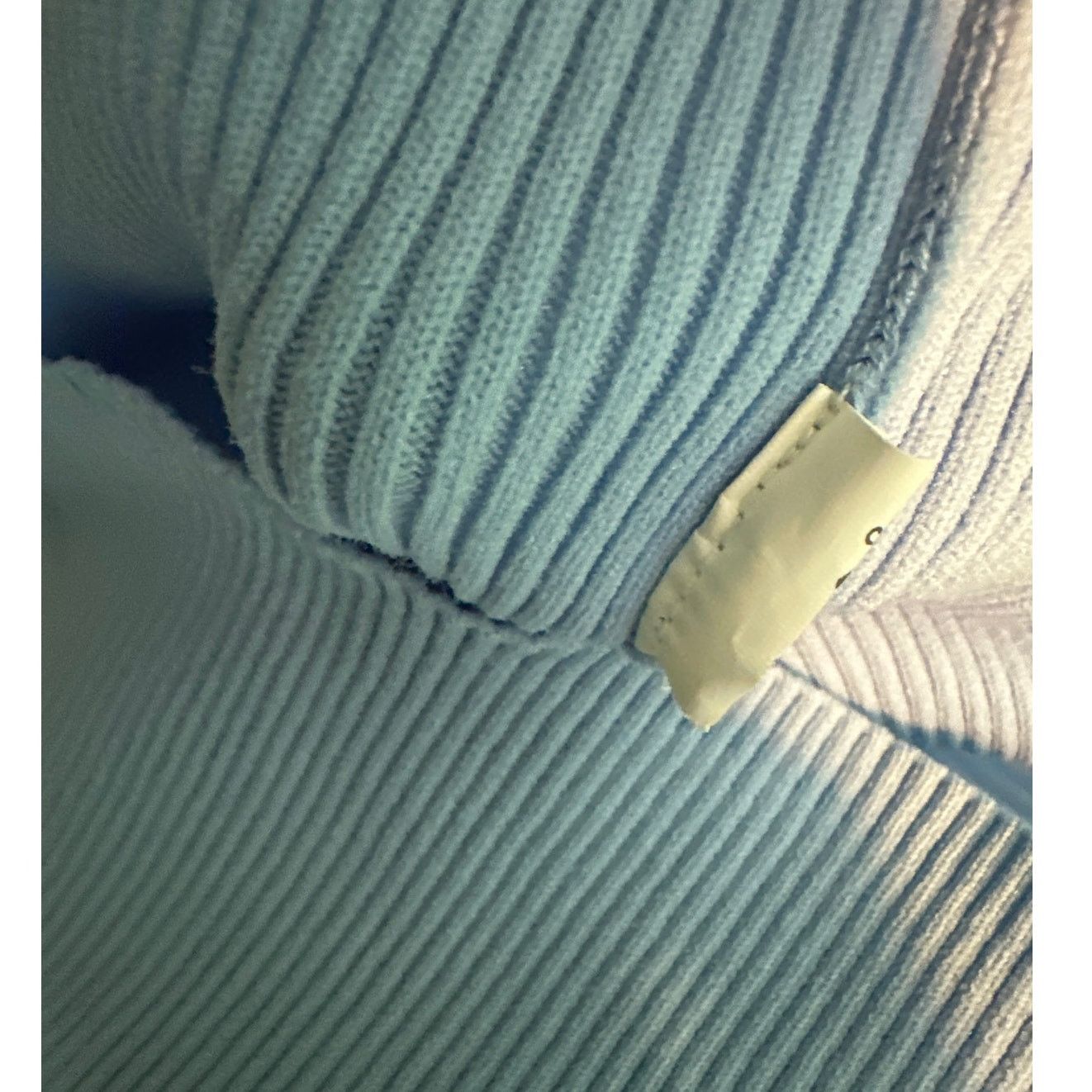 Bershka Bershka light blue ribbed knit crop top size Large Size L / US 10 / IT 46 - 4 Thumbnail