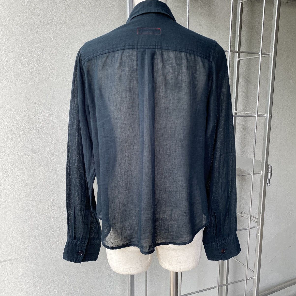 Y's Y’s Yohji Yamamoto Transparent Linen Black Shirt Size XS / US 0-2 / IT 36-38 - 15 Thumbnail