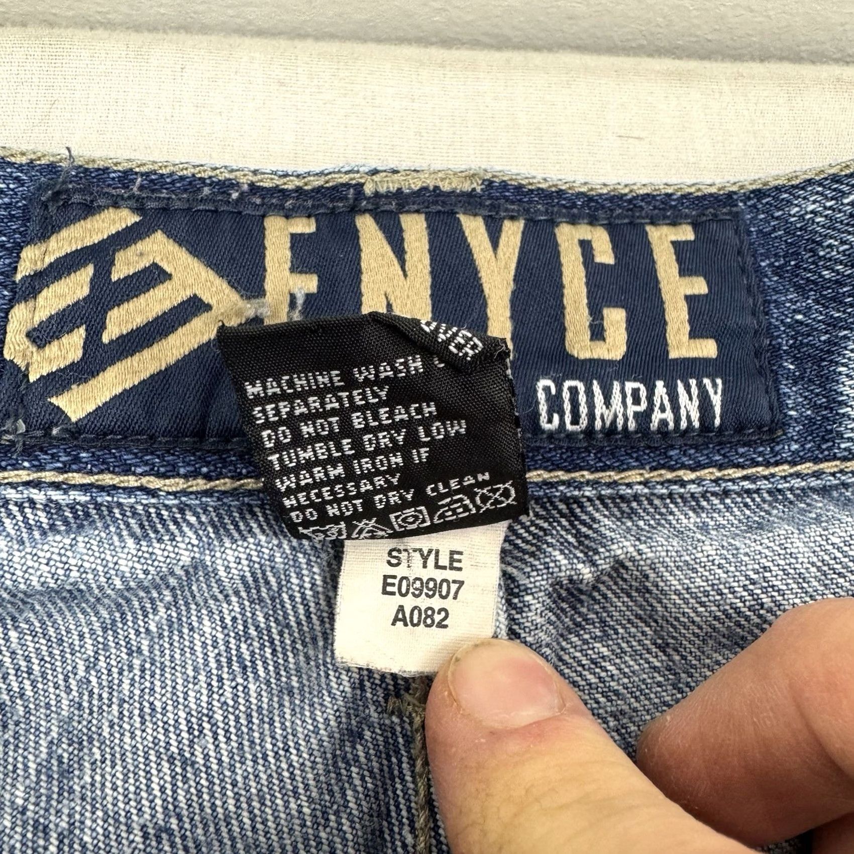 Enyce VINTAGE enyce Jeans Mens 34 Blue Baggy Adult 34x30 Grunge Hipster Punk Wide Leg Y2K 90s Size US 34 / EU 50 - 7 Thumbnail