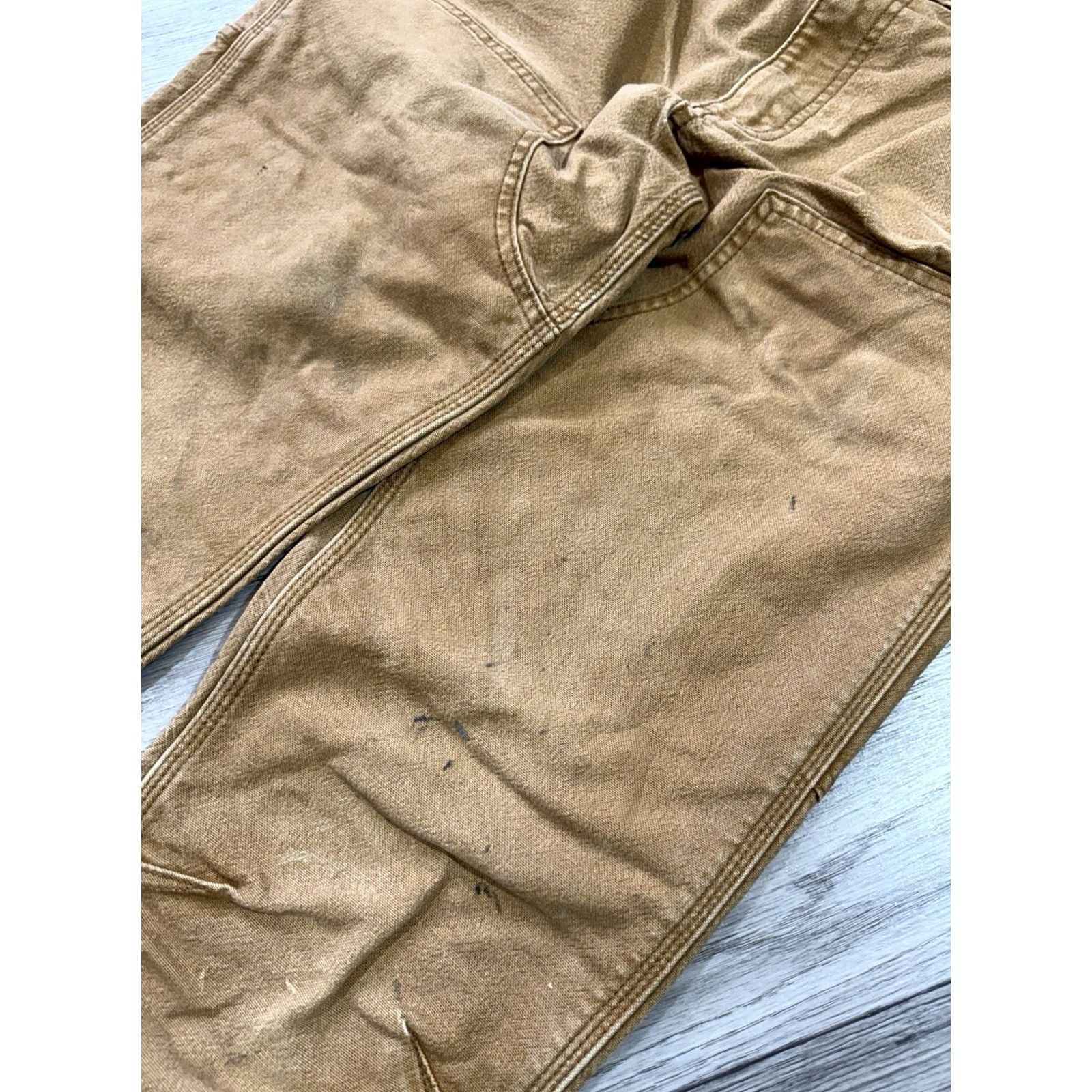 Carhartt VINTAGE Carhartt Relaxed Fit Duck Double-Front Work Pants Sz 32x34 Rugged Flex BN3340-M Pants Mens Brown 90s 5/10 distressed Size US 32 / EU 48 - 5 Thumbnail