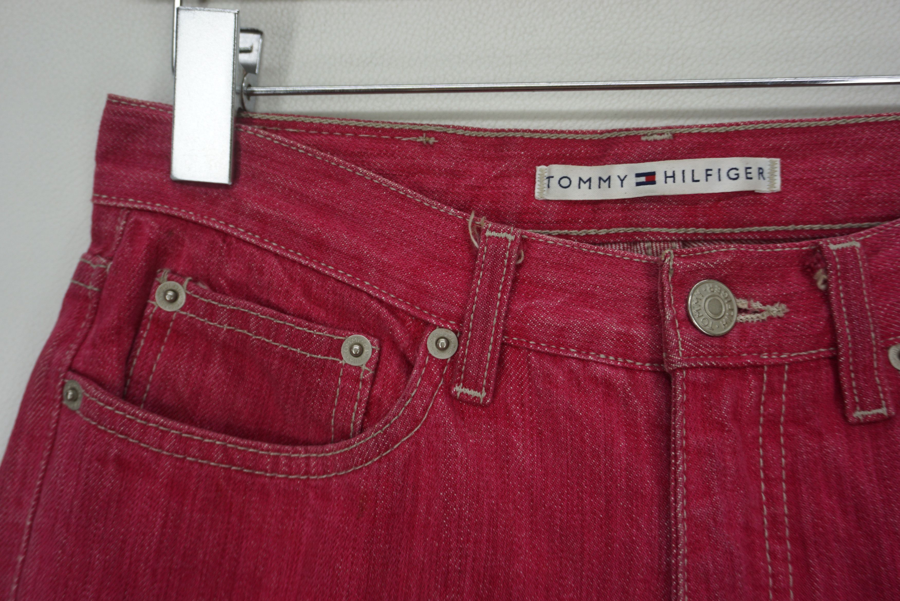 Tommy Hilfiger Tommy Jeans Size 4 fit W28xL31 Straight Leg Pink Denim Size 27" / US 4 / IT 40 - 3 Thumbnail