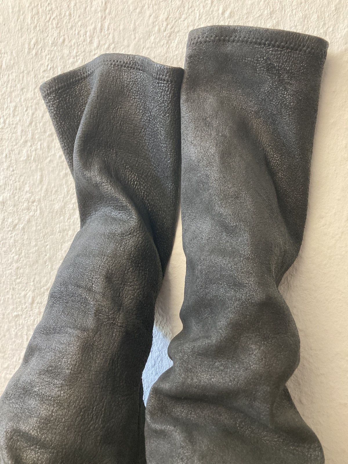 Rick Owens F/W 11 LIMO Blistered Lamb Leather Sock Creeper Boots 45/12 Size US 12 / EU 45 - 8 Thumbnail
