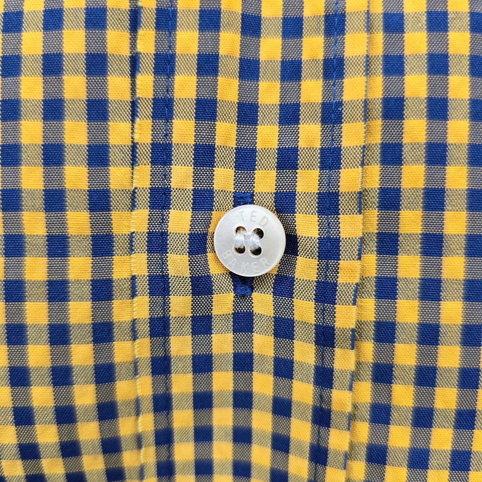 Ted Baker × Vintage TED BAKER London Men Shirt Check Size 4 L/XL Short sleeve Size US L / EU 52-54 / 3 - 5 Thumbnail