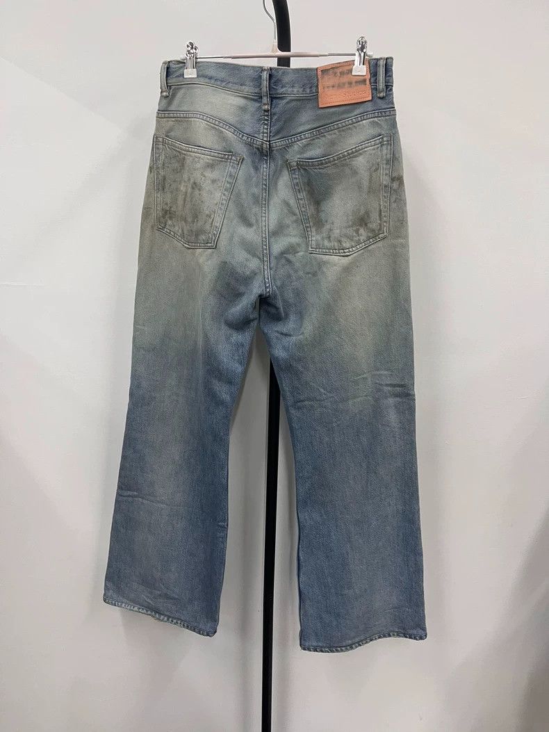 Acne Studios Acne Studios 2021M Blue Mud-Dyed Ripped Slightly Flared Jea Size US 32 / EU 48 - 2 Thumbnail