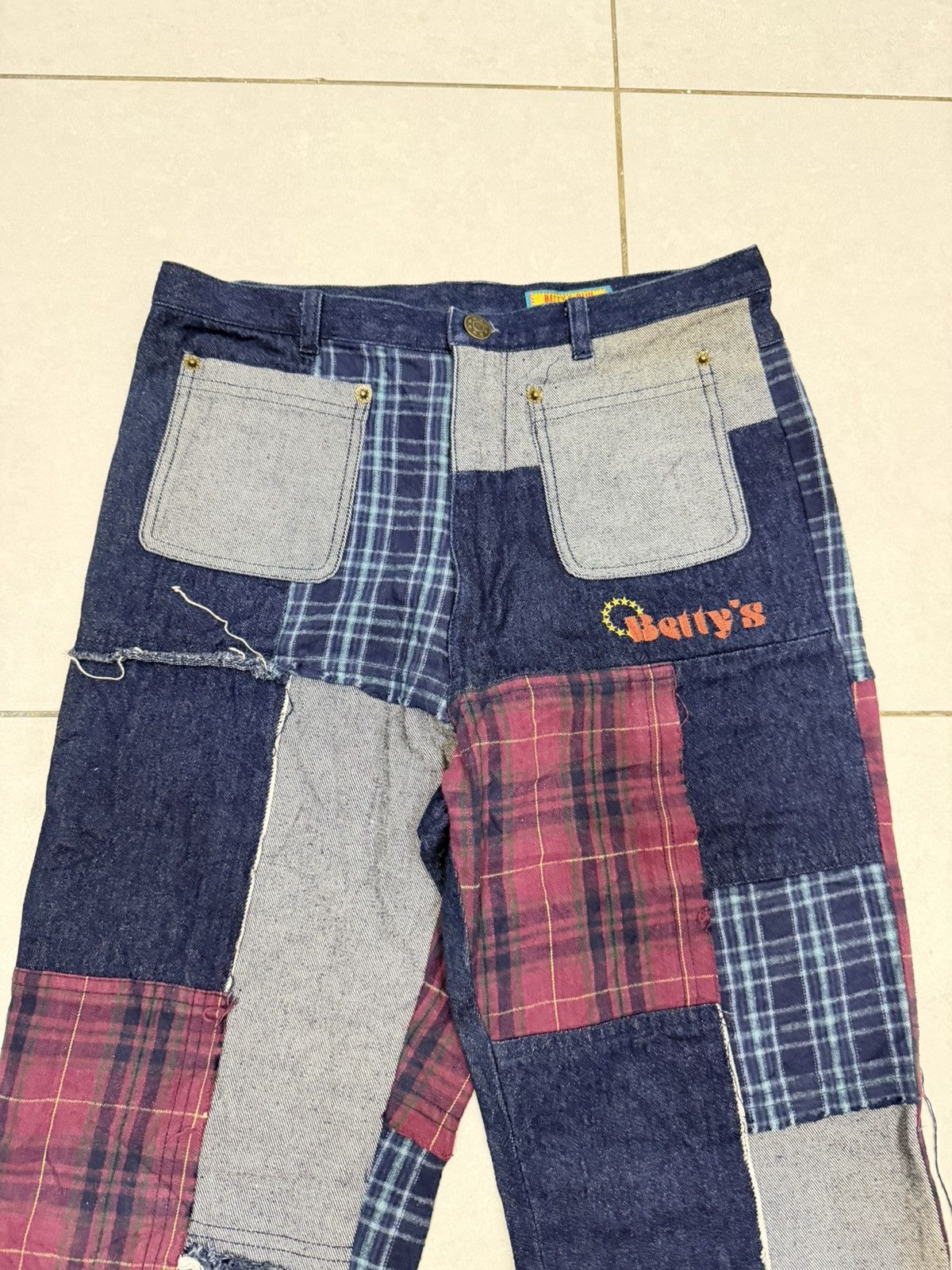 Japanese Brand Betty’s Blue Shinji Abe Patchworks Kapital Inspired Denim Size US 28 / EU 44 - 3 Thumbnail