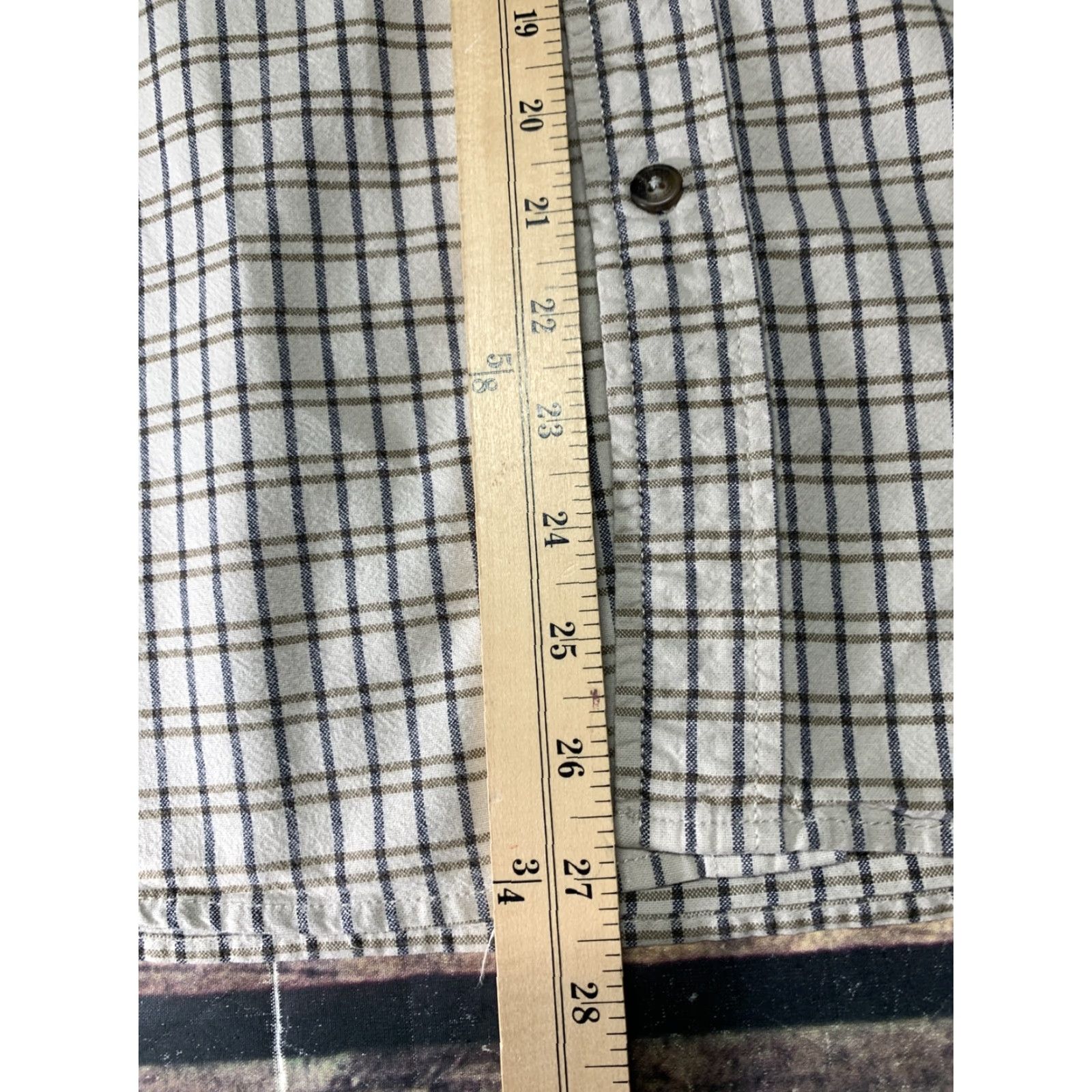 Vintage CE Schmidt Shirt Long Sleeve Plaid White Brown XL Mens Work Wear Button-Down Shirt Size US XL / EU 56 / 4 - 3 Thumbnail