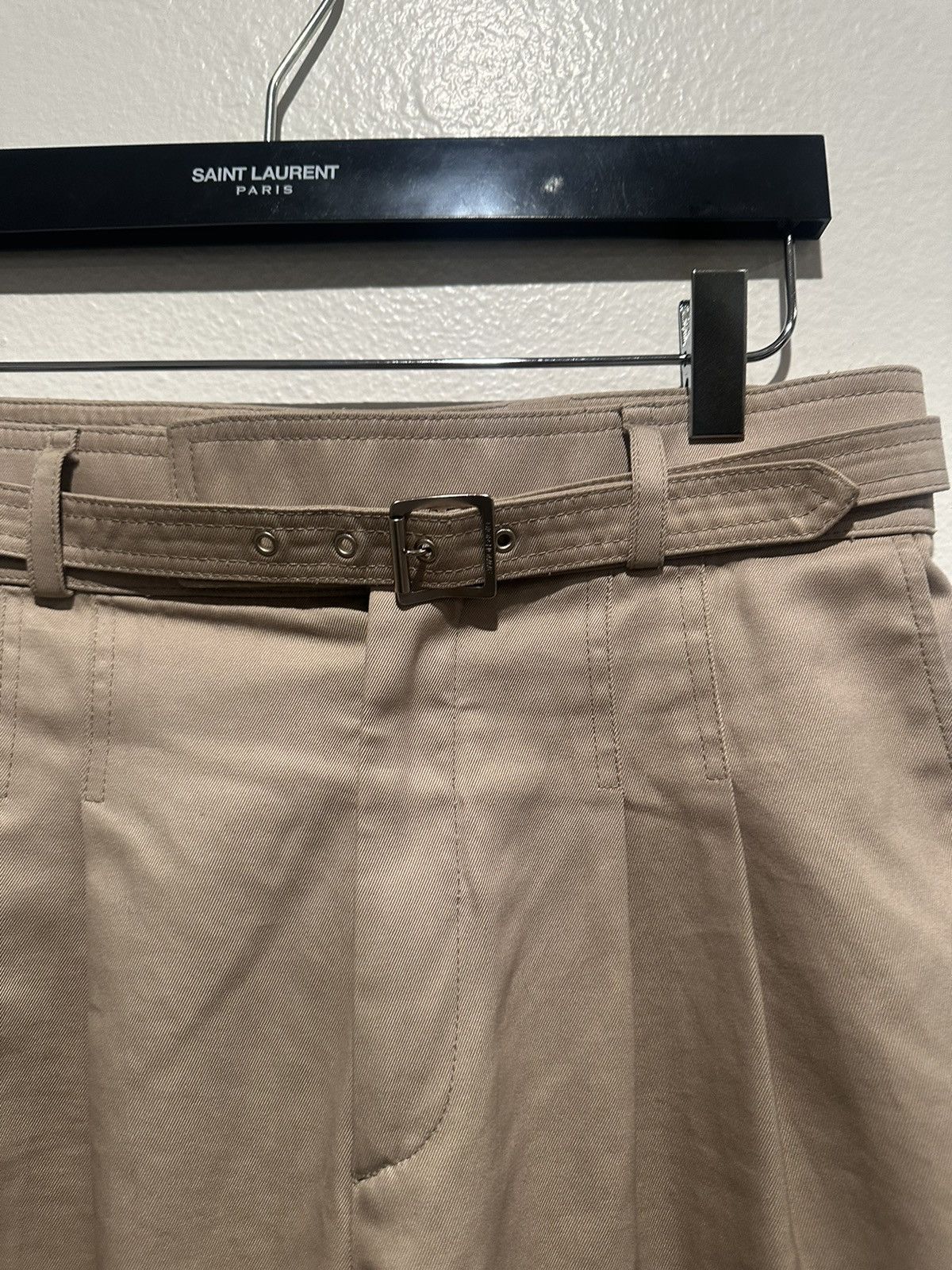 Dior × Hedi Slimane SS07 Sample Safari Wide Leg Trousers 46 Size US 31 - 2 Thumbnail