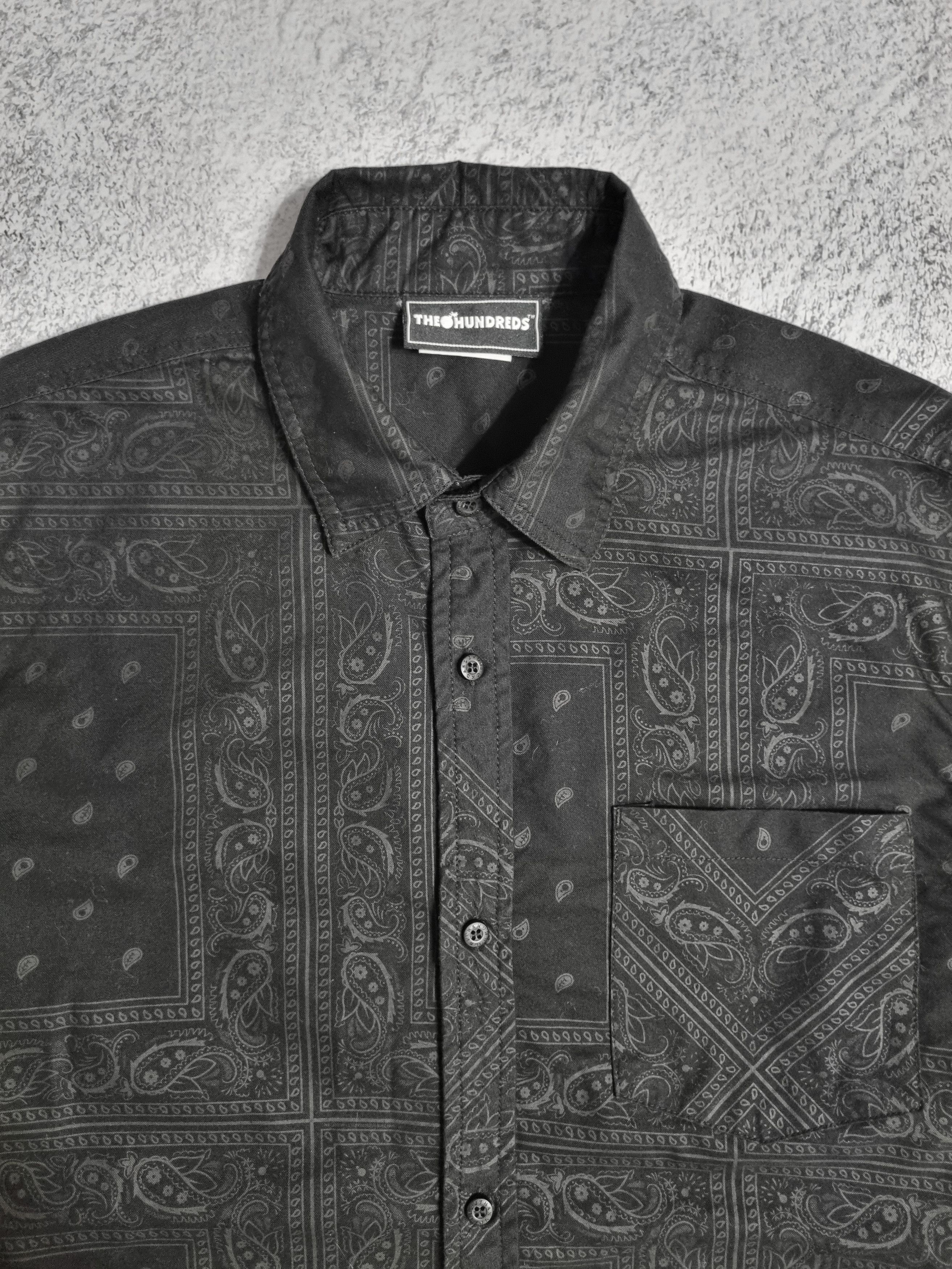 The Hundreds × Vintage The Hundreds Paisley Print Gangsta Shirt Size US XL / EU 56 / 4 - 5 Thumbnail