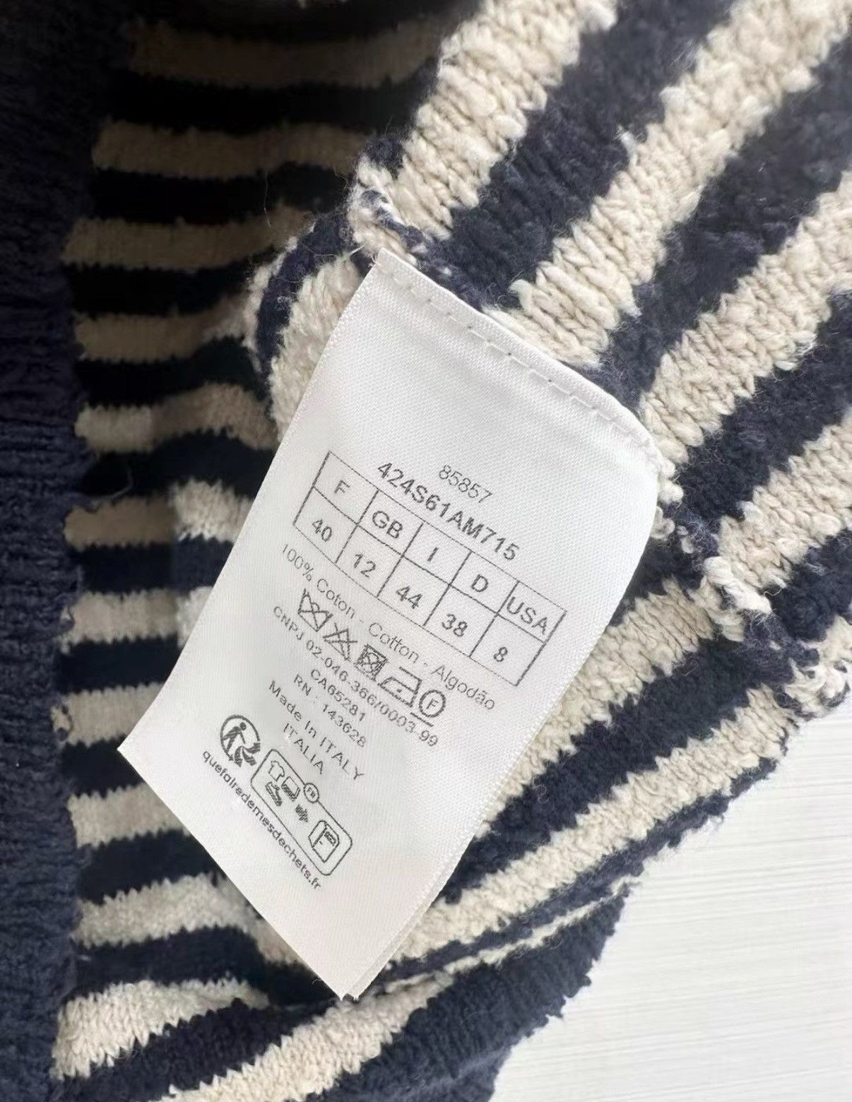 Dior Dior Navy Collar Knit Sweater J33 Size S / US 4 / IT 40 - 5 Thumbnail