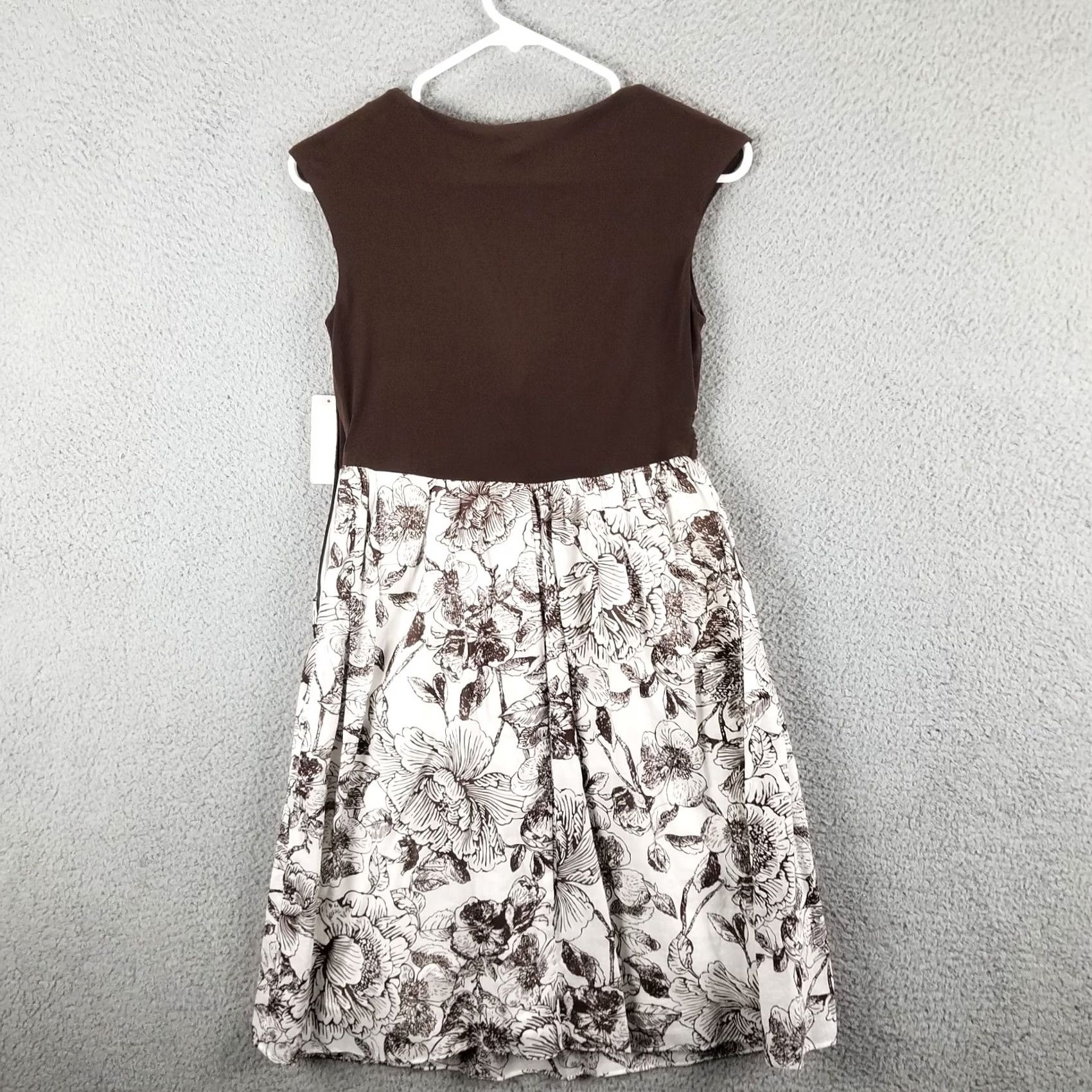 Vintage GNW Dress Sleeveless A-Line Sheath 6P Petite Floral Red Knit Polyester Spandex Vintage No Size M / US 6-8 / IT 42-44 - 7 Thumbnail