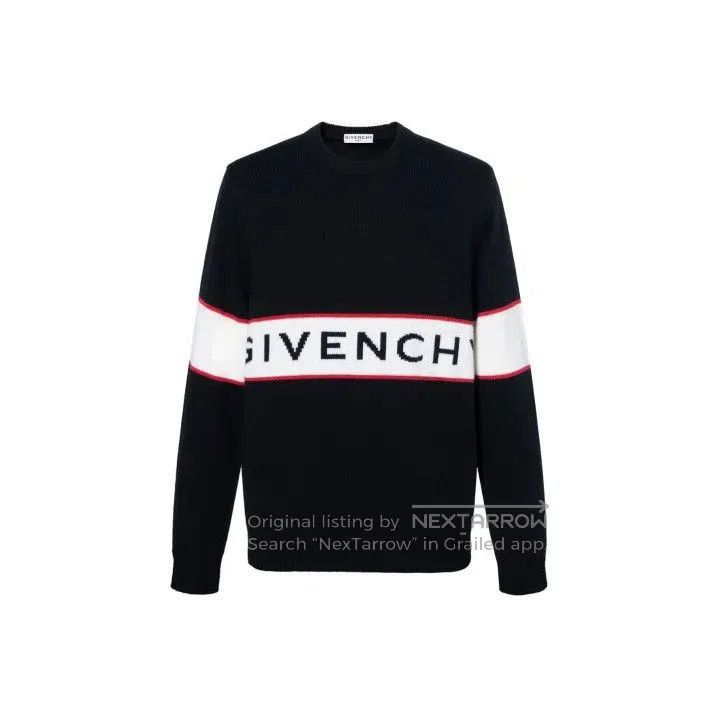 Givenchy Givenchy Men's Logo Intarsia Knit Sweater. Size US S / EU 44-46 / 1 - 1 Thumbnail