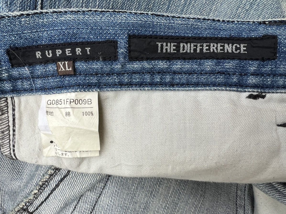 Japanese Brand Rupert Japan Double Waist Fade Mud Blue Denim Flare Jeans Size US 34 / EU 50 - 22 Thumbnail