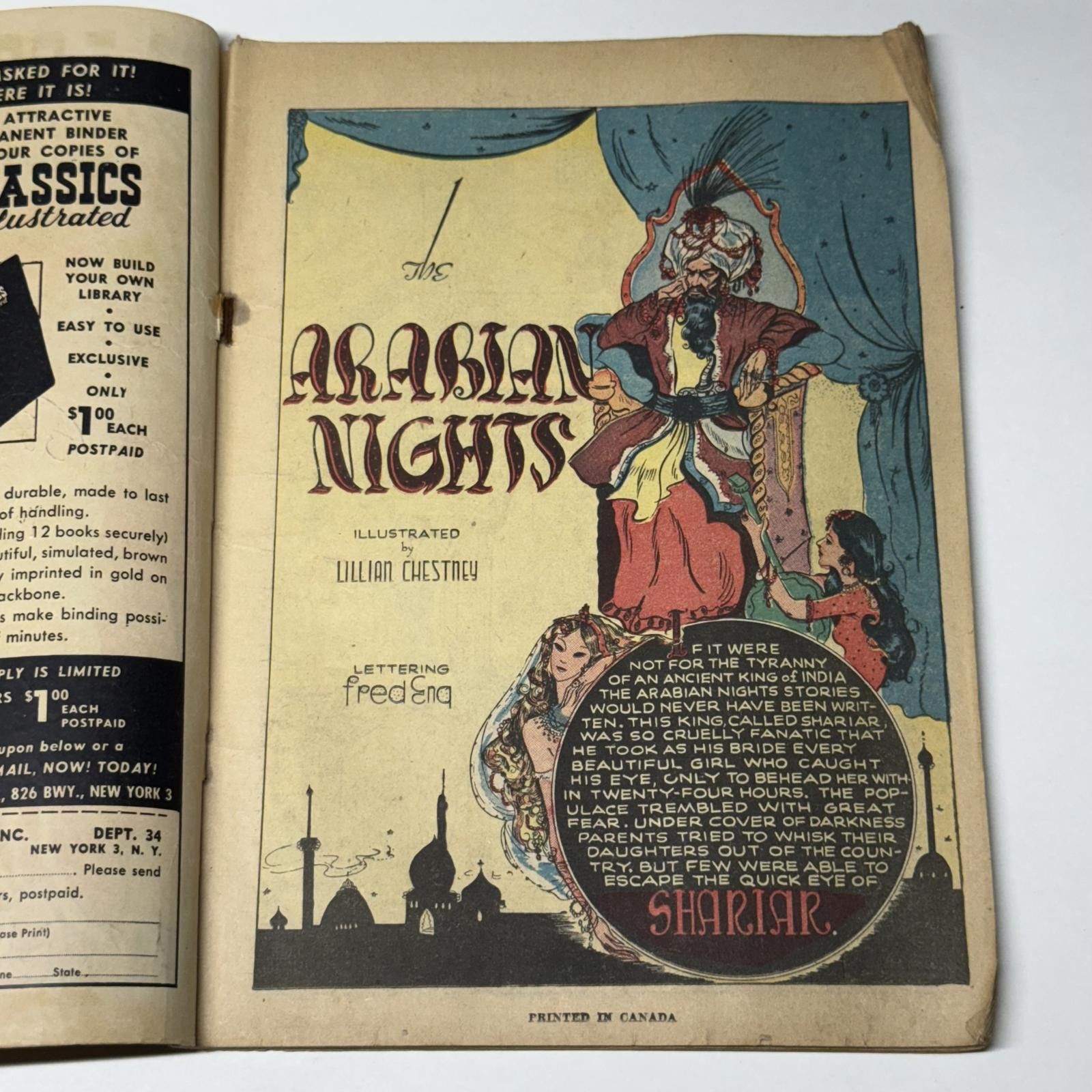Designer VTG 70s CLASSICS ILLUSTRATED COMICS #8 ARABIAN NIGHTS G/VF- Size ONE SIZE - 8 Thumbnail