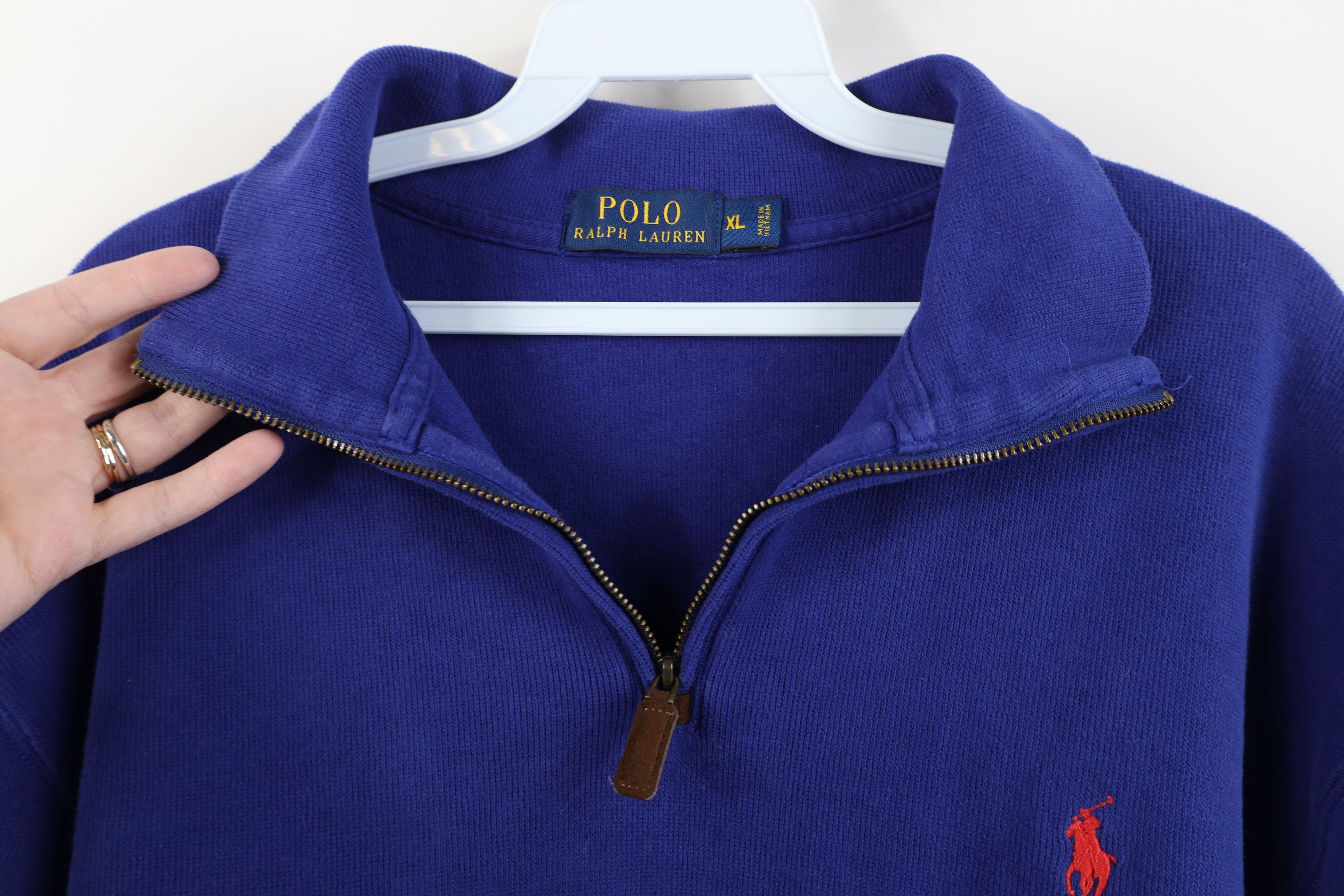 Ralph Lauren Vintage Ralph Lauren Ribbed Knit Half Zip Pullover Sweater Size US XL / EU 56 / 4 - 5 Thumbnail