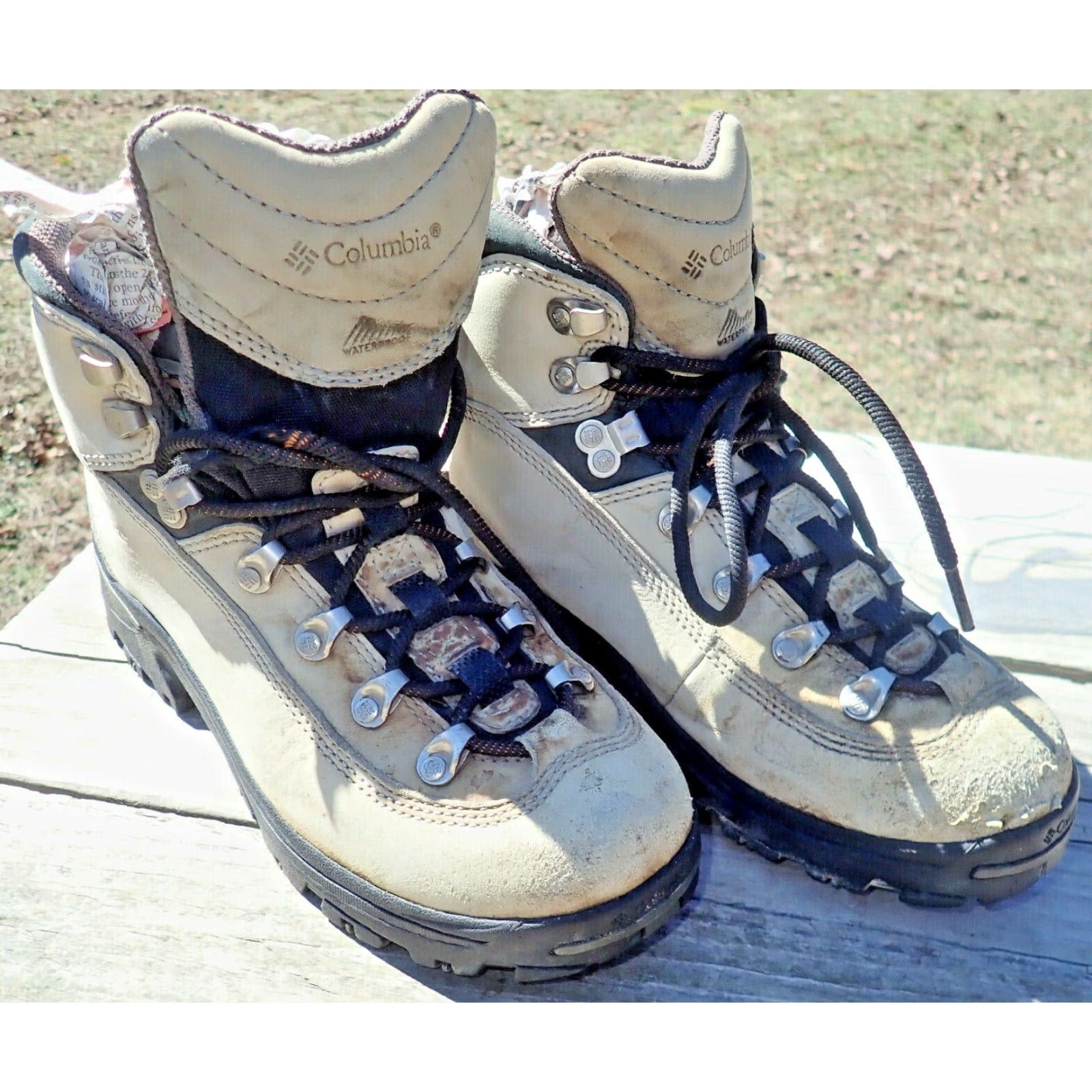 Vintage VINTAGE Columbia Elkridge II Waterproof Hiking Boots Women US 8.5 Beige Omni-Tech 90s Retro Size US 7 / IT 37 - 3 Thumbnail