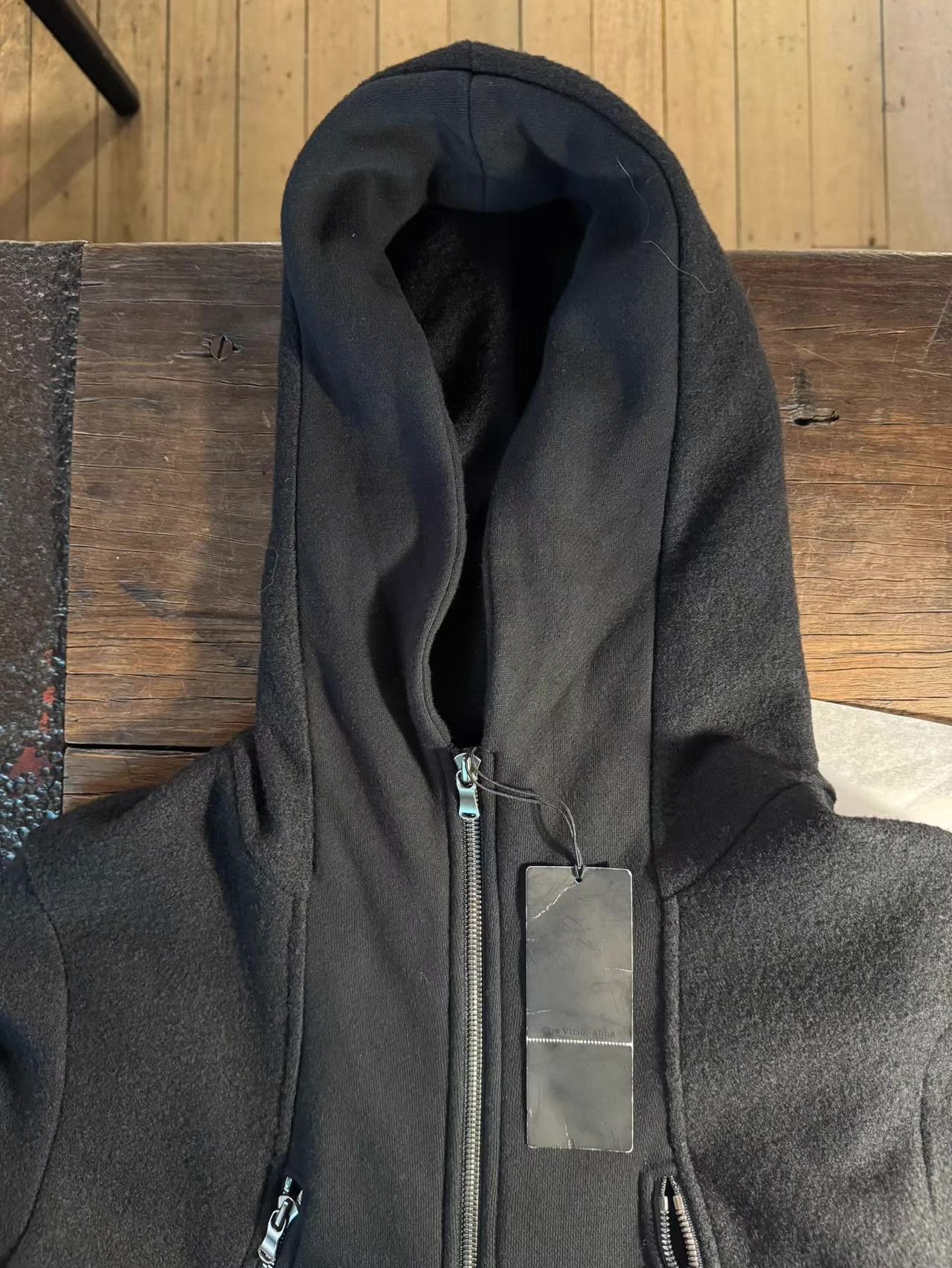 The Viridi-anne The Viridi‑Anne Black Panelled Triple‑Zip Hoodie. Ｑ25 Size US M / EU 48-50 / 2 - 3 Thumbnail
