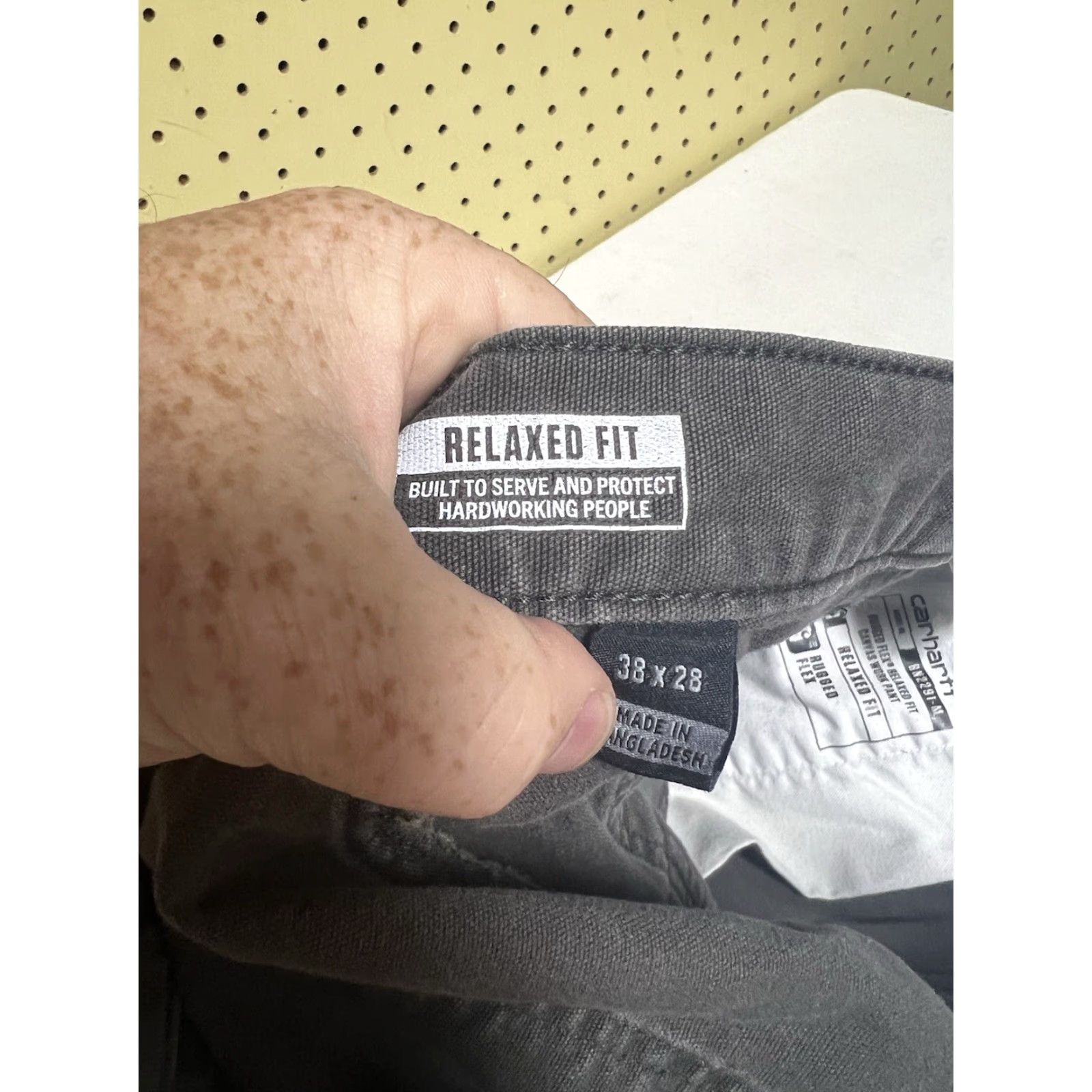 Carhartt Carhartt Men's Relaxed Fit Rugged Flex Canvas Work Pants 37x28 Gray BN2291-M Jeans/Work Pants/Canvas USA 37 Inseam 28 Men Size US 37 - 4 Thumbnail