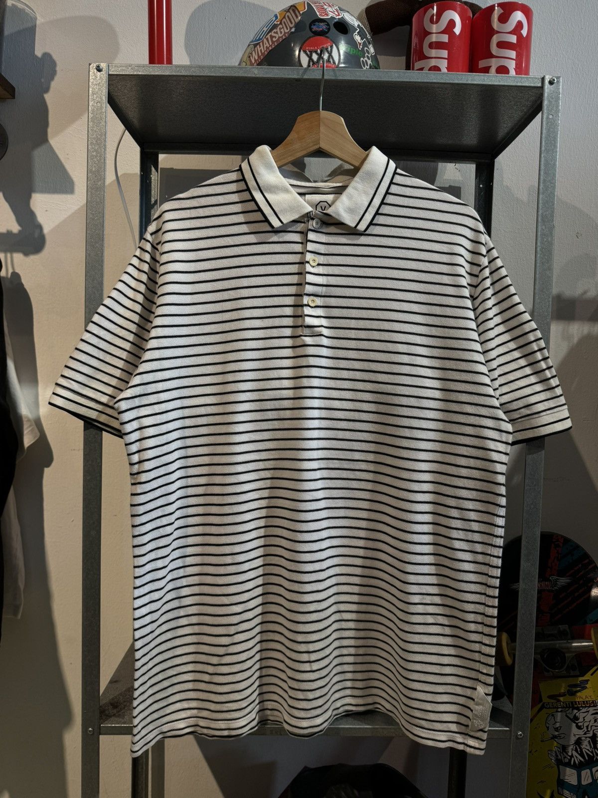 Visvim Visvim Japan Black White Stripe Polo Shirt Size US L / EU 52-54 / 3 - 1 Thumbnail
