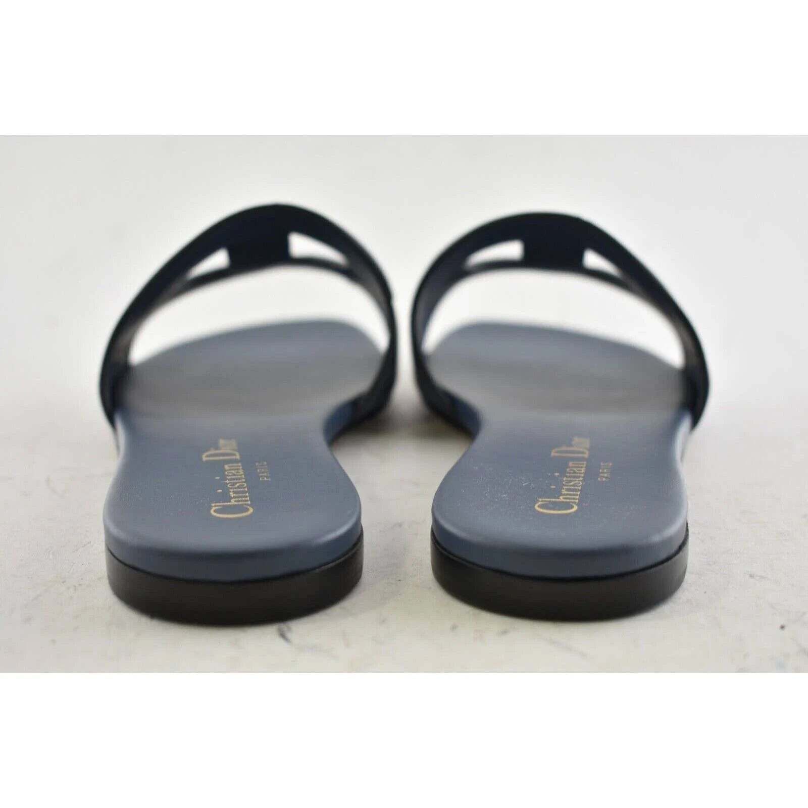 Dior Christian Dior Leather Club Logo Slide Mule Flat Sandal 35 Size US 5 / IT 35 - 11 Thumbnail