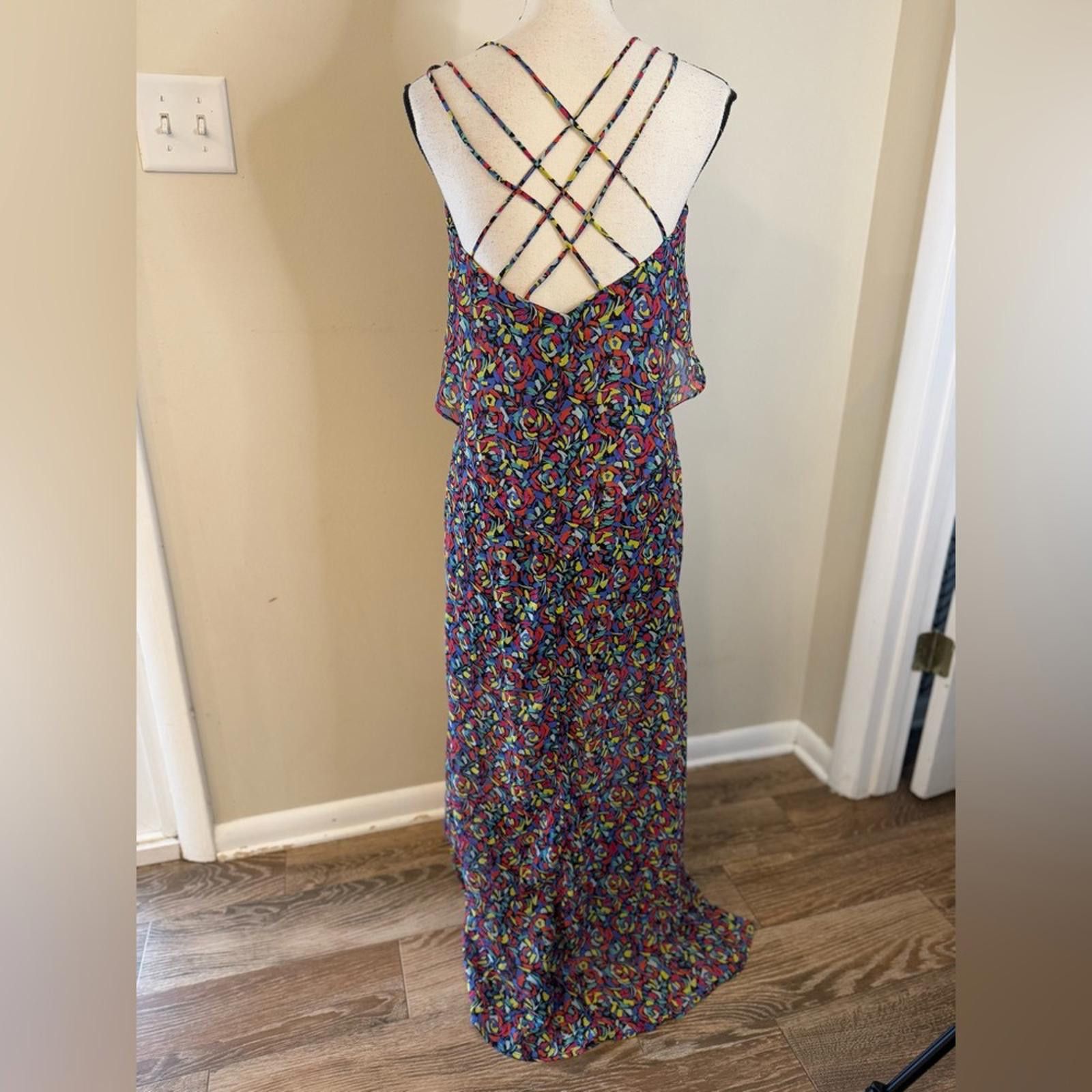 BCBGeneration BCBGeneration colorful maxi dress strappy open back SZ SM Size S / US 4 / IT 40 - 1 Thumbnail