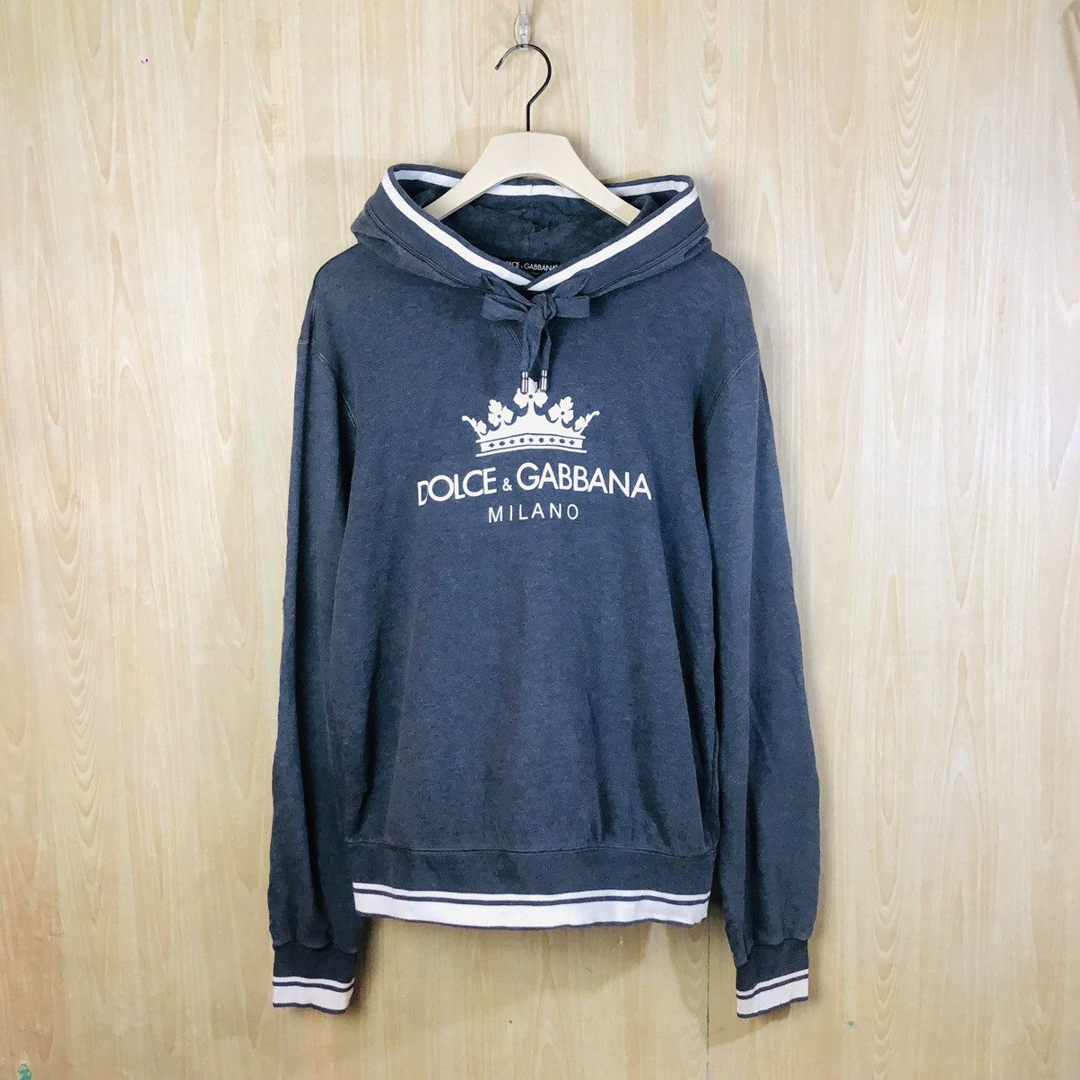 Dolce & Gabbana DOLCE AND GABBANA KNITWEAR CROWN LOGO HOODIE Size US M / EU 48-50 / 2 - 2 Thumbnail