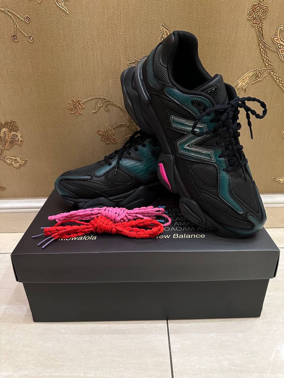 Mowalola × New Balance New Balance 9060 x Mowalola Black Teal Burglarwear Size US 10 / EU 43 - 1 Thumbnail