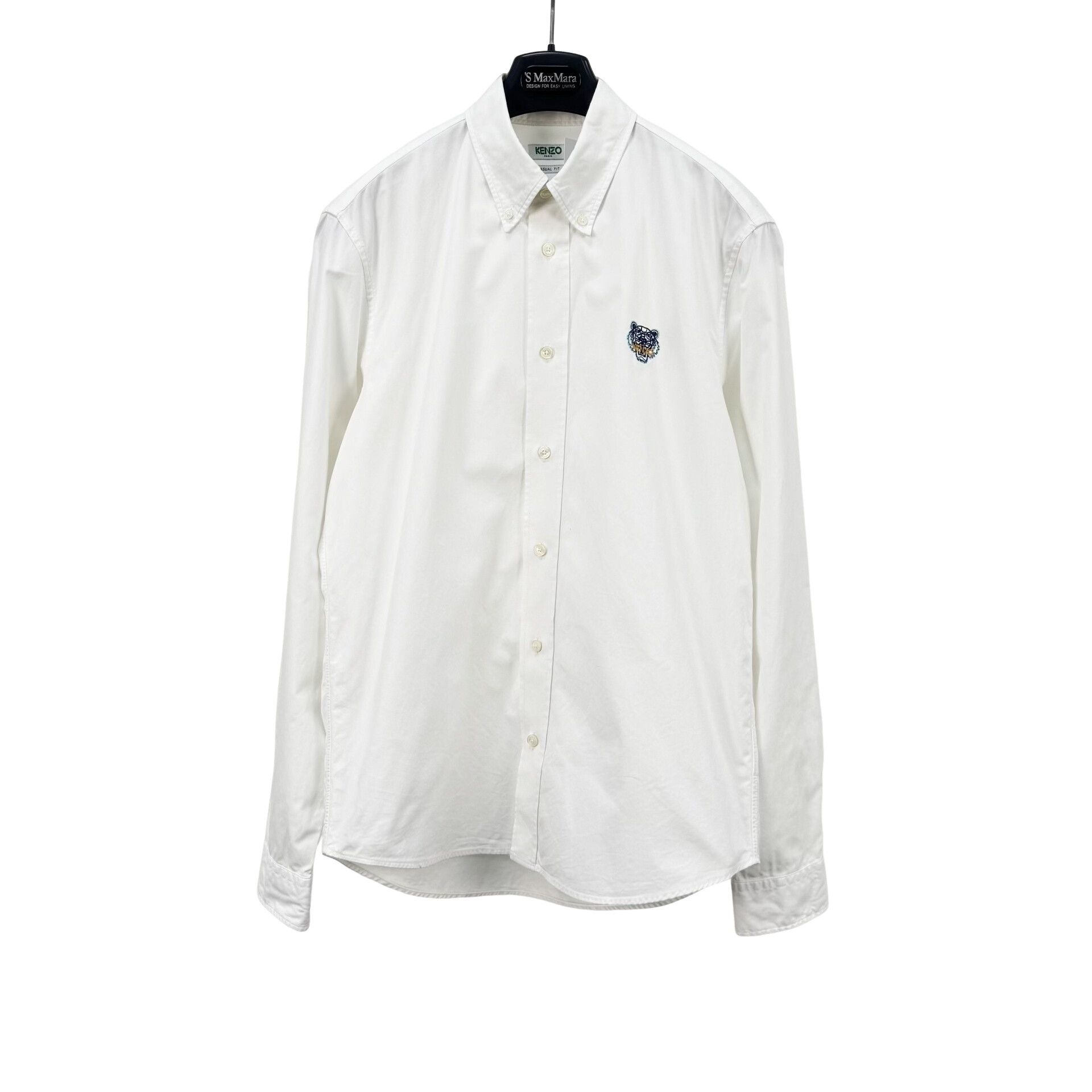 Kenzo Kenzo Tiger Head Embroidered White Shirt M Size US M / EU 48-50 / 2 - 1 Thumbnail