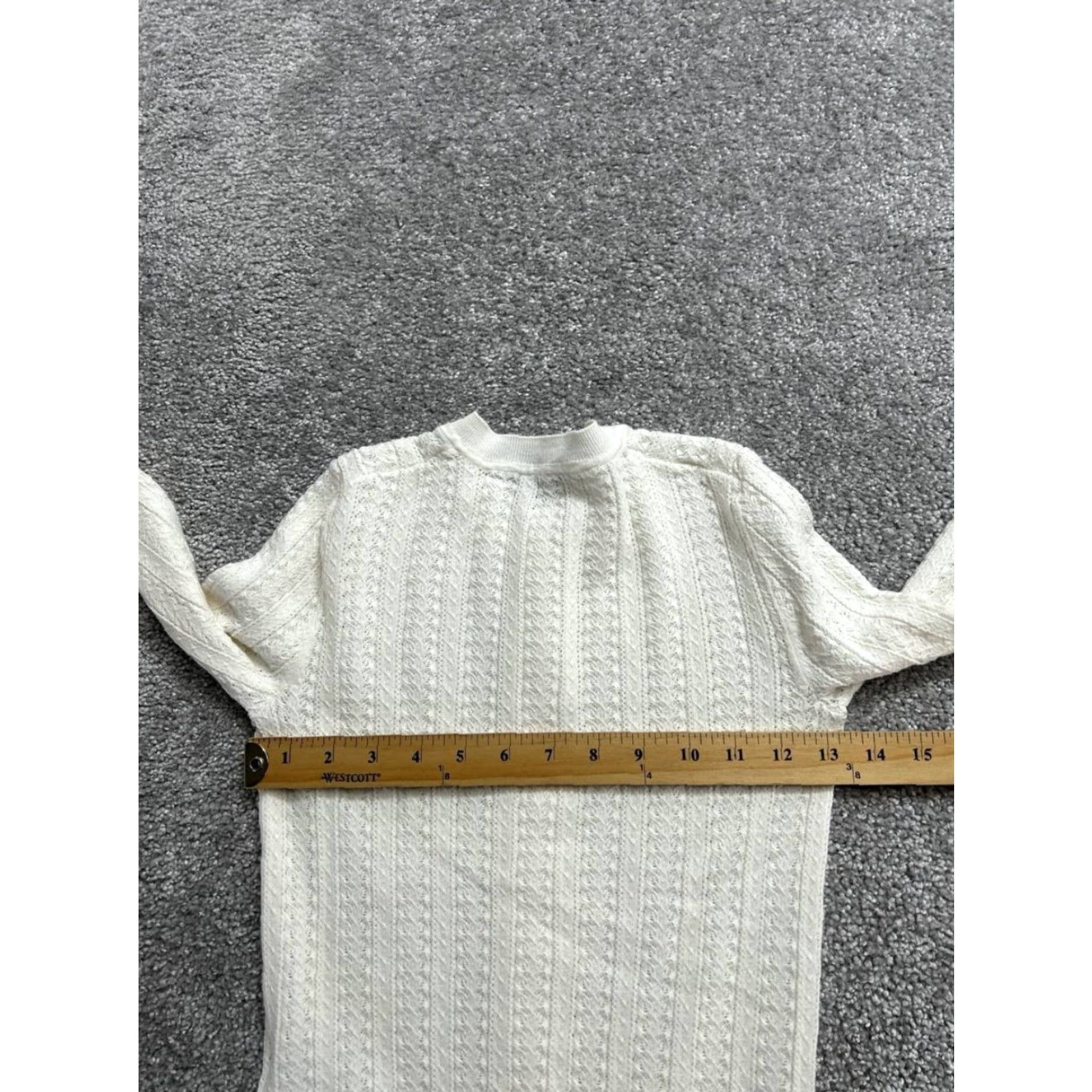 Madewell Madewell Cardigan Sweater Womens XXS Beige Open Knit Button Front Shirt Size XXS / US 00 / IT 34 - 5 Thumbnail