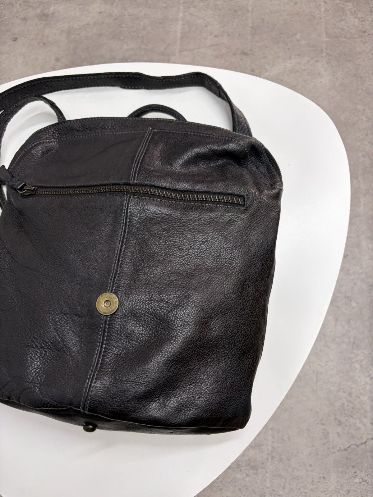 KMRii Vintage Leather Backpack Shoulder Bag 2Way Y2K Distressed Size ONE SIZE - 14 Thumbnail