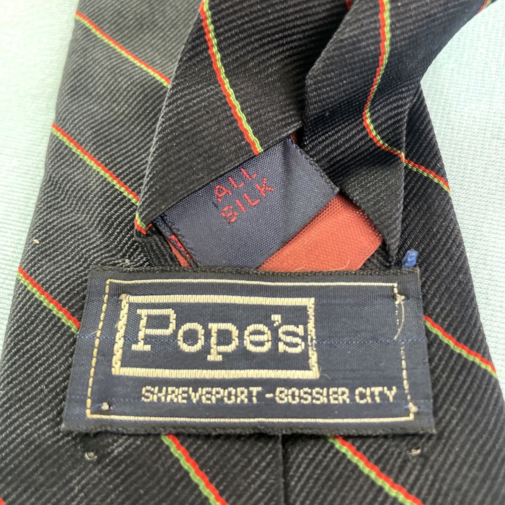 Vintage VINTAGE Pope's Shreveport Tie Blue Regiment Stripe Repp Necktie 3x56 Silk Mens Swing 1960s Cap Capsule Geometric Elegant Vintage Designer Size ONE SIZE - 4 Thumbnail