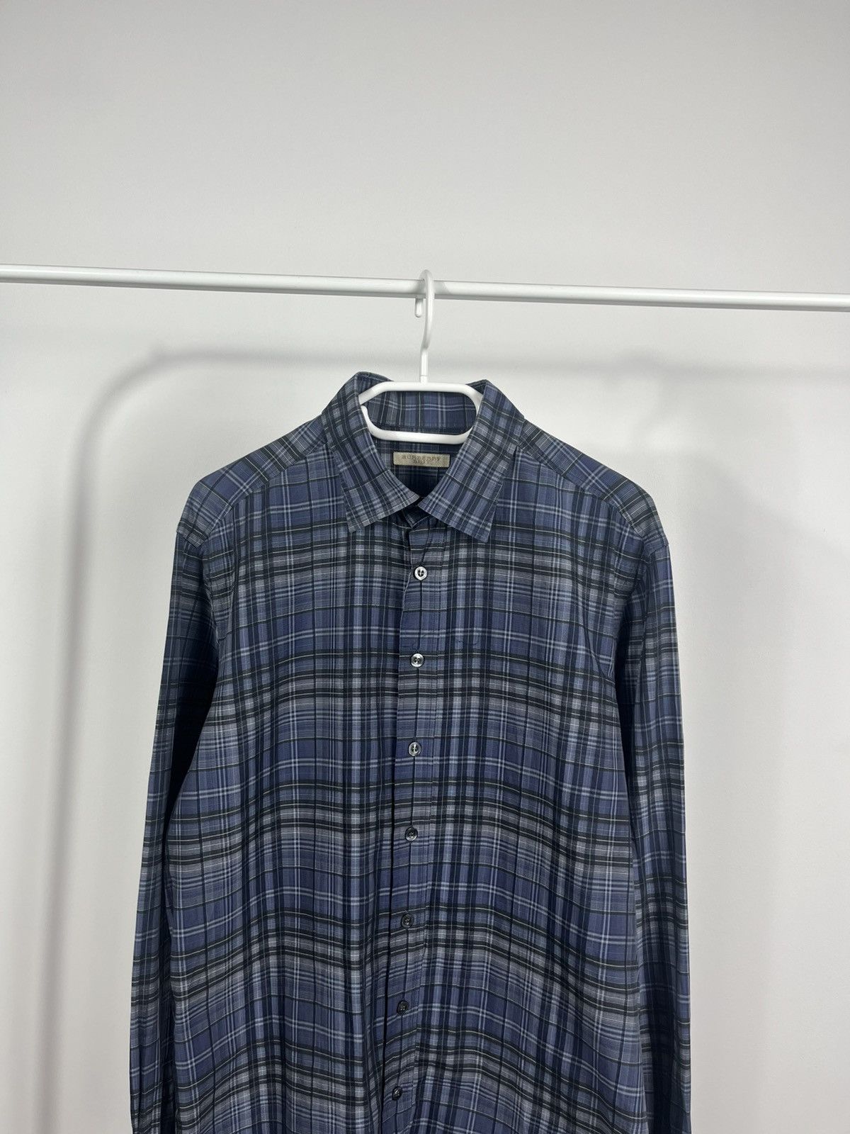 Burberry Burberry Brit Blue Plaid Button-Up Shirt Size L Size US L / EU 52-54 / 3 - 2 Thumbnail