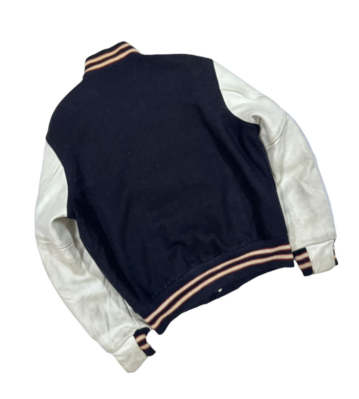 Vtg🔥80’s Golden Bear Wool Varsity Sleeve Leather Jacket
