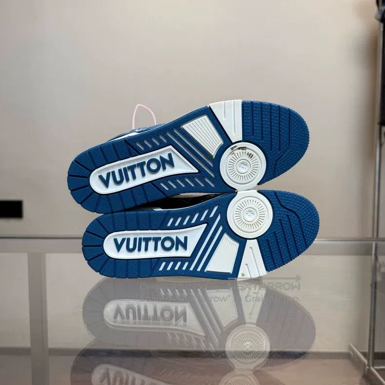 Louis Vuitton Louis Vuitton Trainer White and Blue Denim shoes Size US 9 / EU 42 - 2 Thumbnail