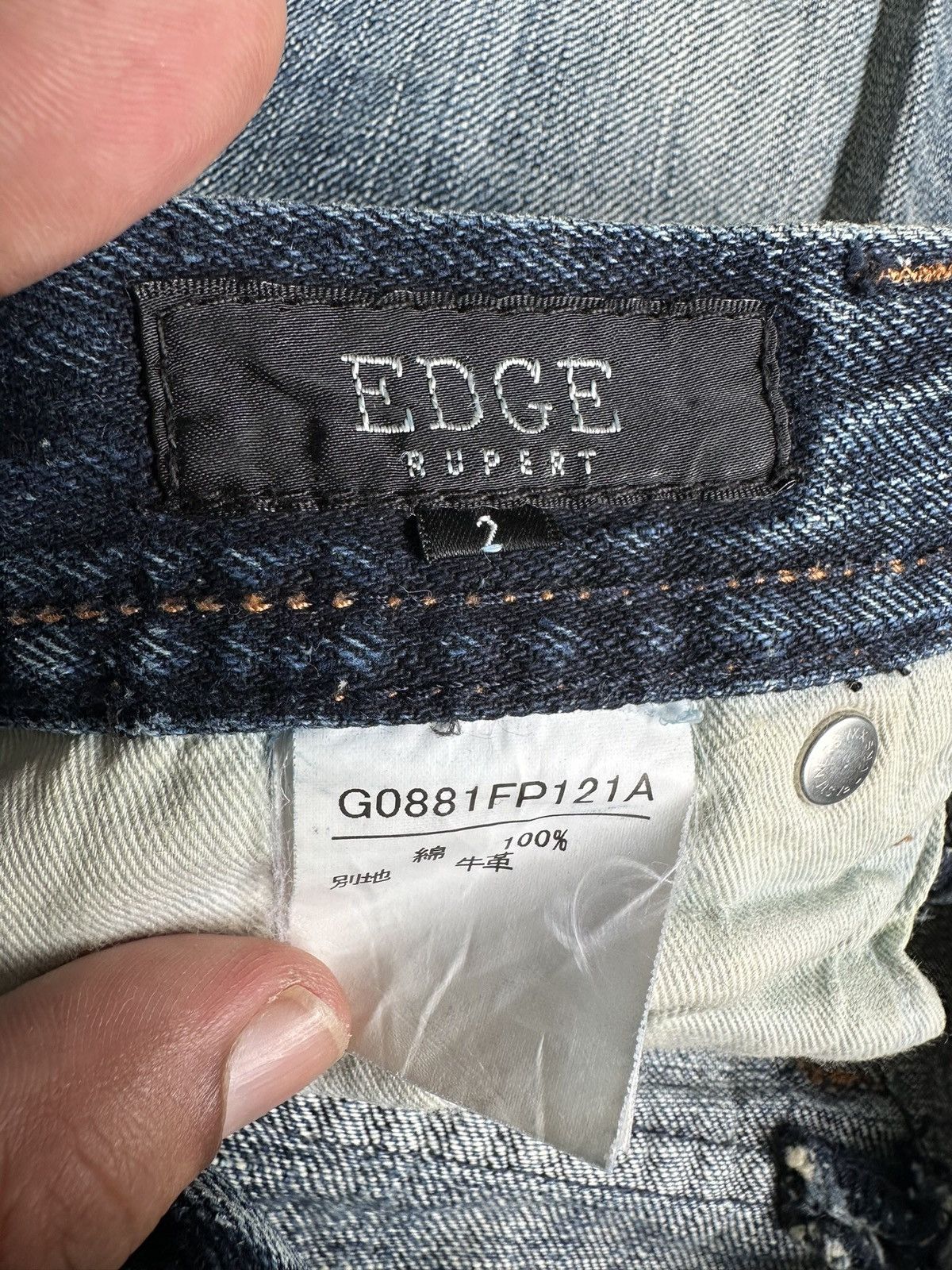 5351 POUR LES HOMMES 00s EDGE by Rupert Japanese rocker denim Size US 31 - 12 Thumbnail