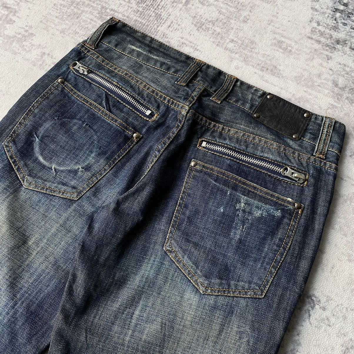 If Six Was Nine × Le Grande Bleu (L.G.B.) × semanticdesign Semantic Design Punk Zipper Denim Jeans Size US 33 - 12 Thumbnail