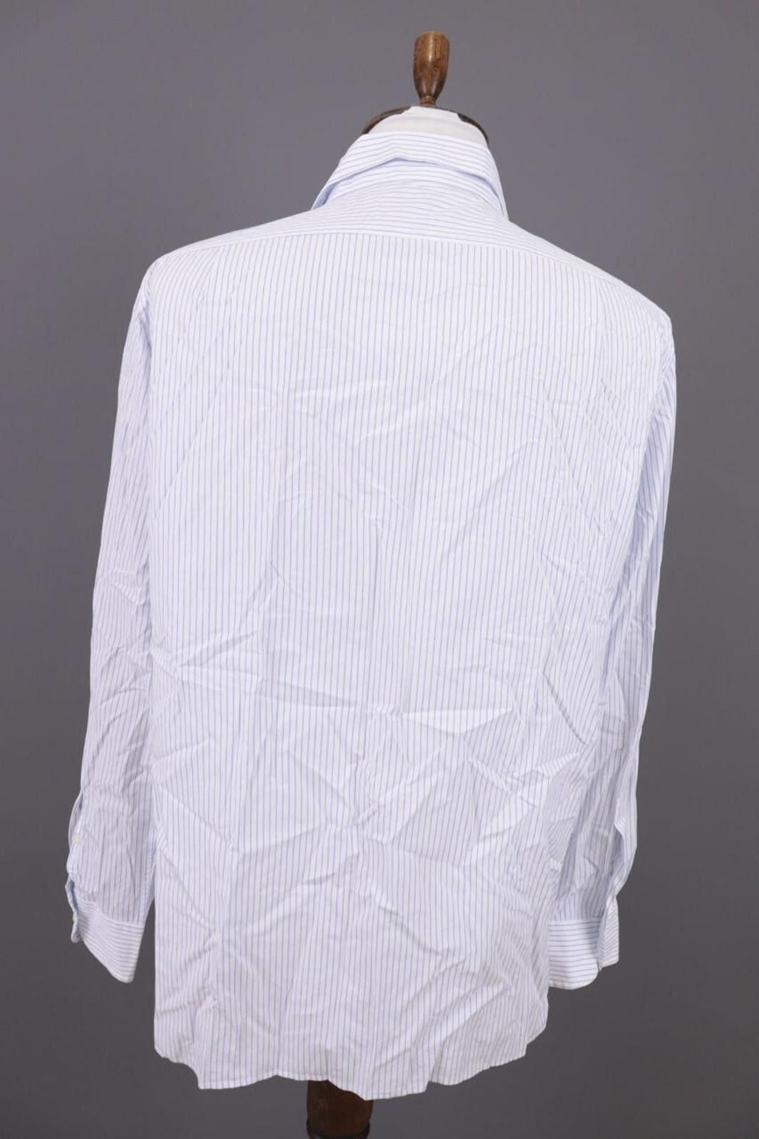 Designer Boggi Milano Regular Fit Pinstre Down Shirt Size 46 / 18 1/2 Size US M / EU 48-50 / 2 - 8 Thumbnail