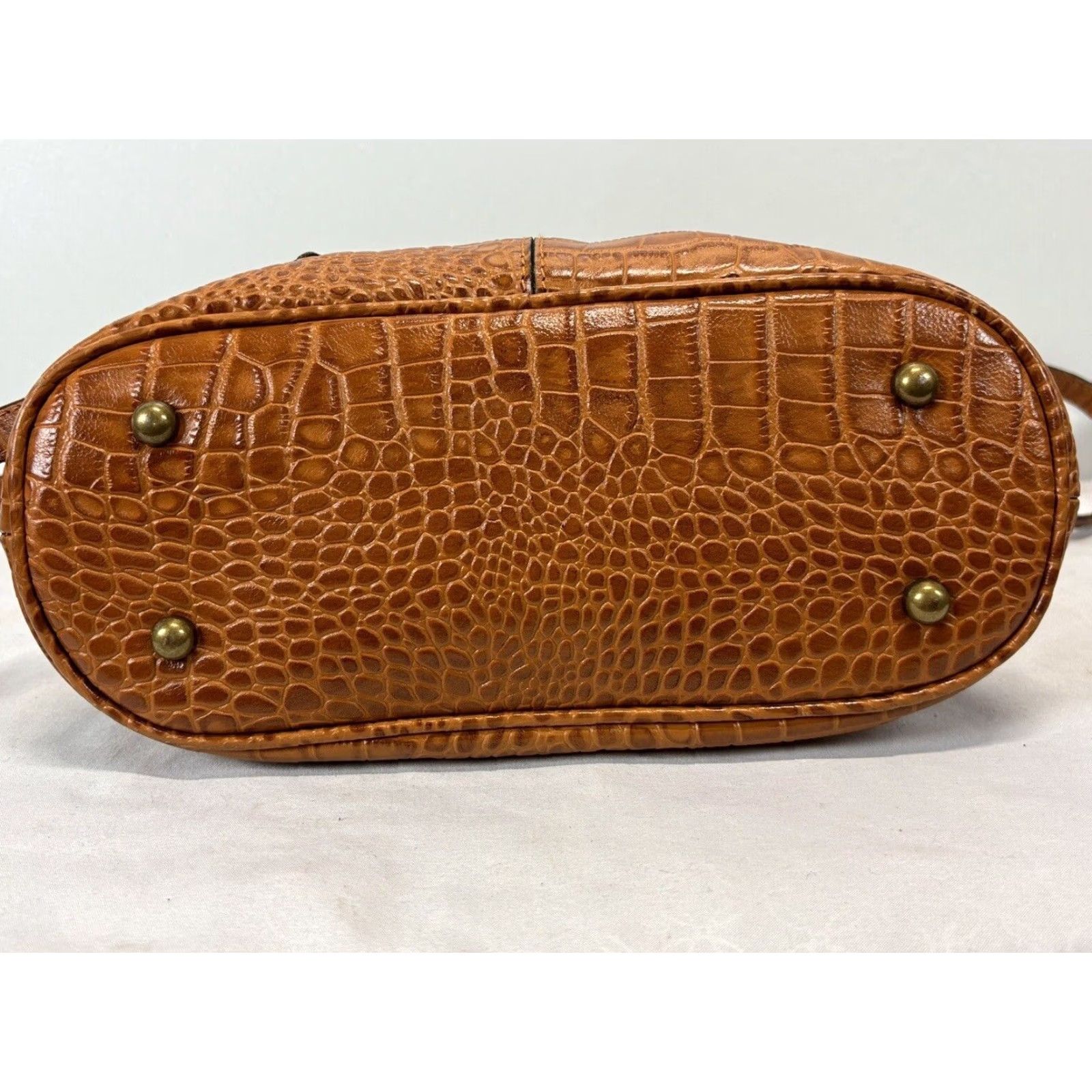 Patricia Nash PATRICIA NASH Albi Convertible Leather Backpack Tote Purse Cognac Brown Medium Womens Size ONE SIZE - 5 Thumbnail