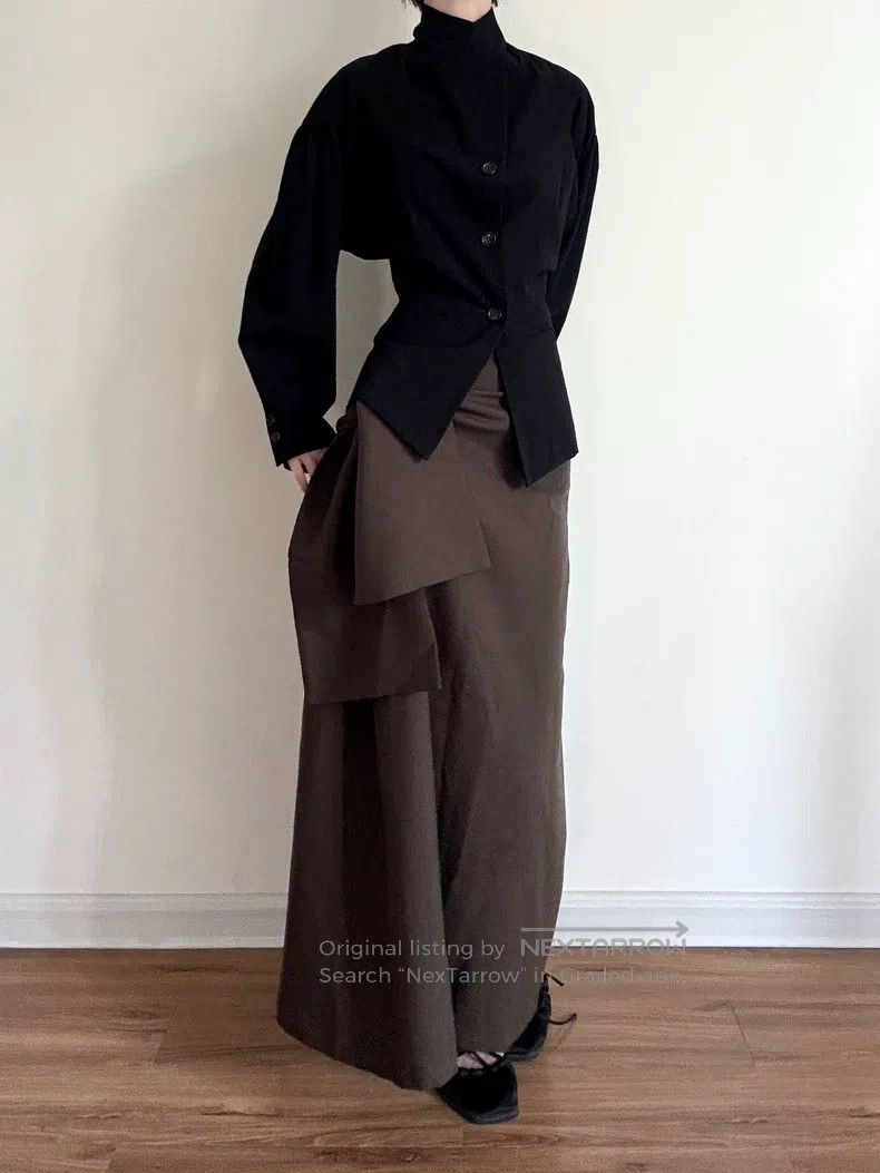 Yohji Yamamoto Yohji Yamamoto Olive Green skirt Size 26" / US 2 / IT 38 - 1 Thumbnail