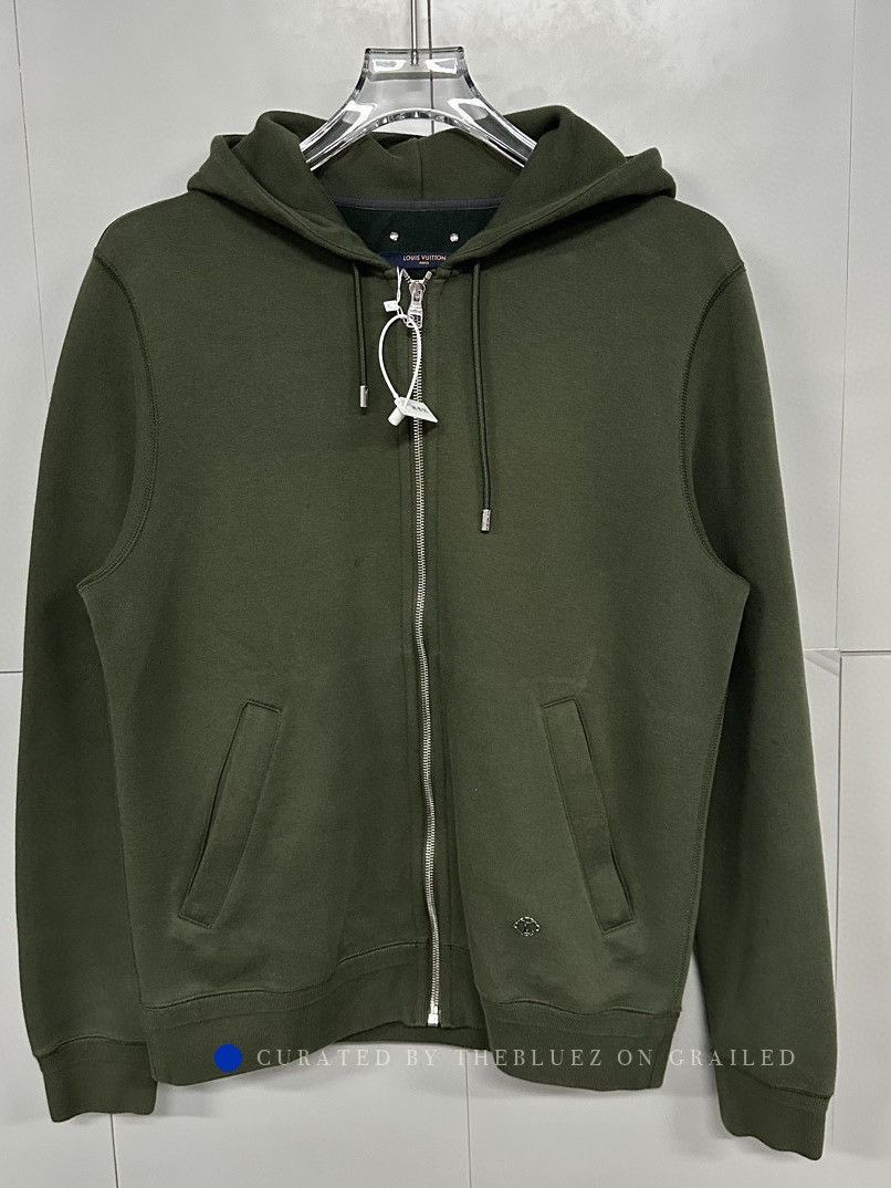 Louis Vuitton Stylish Zip Hoodie in Green Size US M / EU 48-50 / 2 - 1 Thumbnail