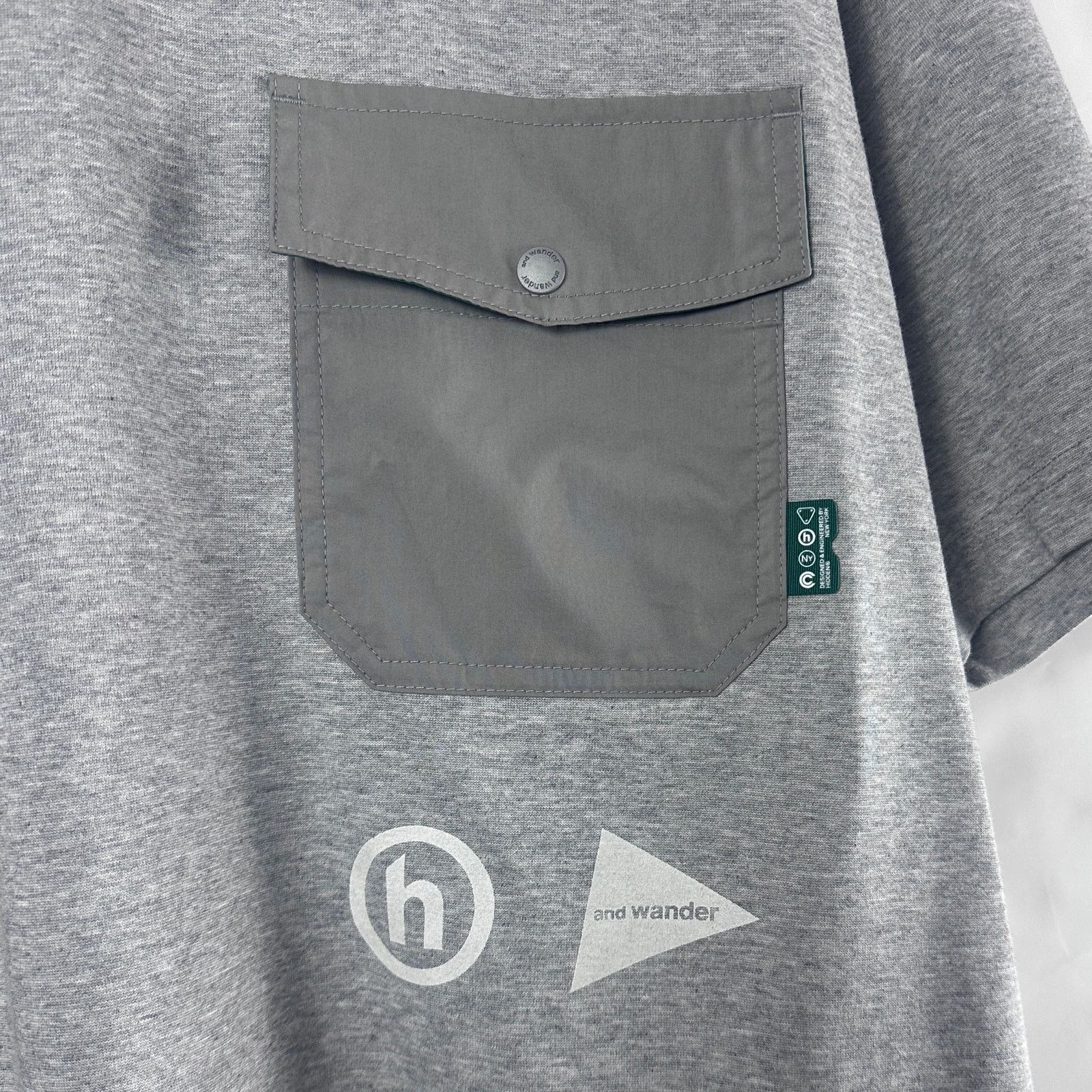 And Wander × HIDDEN Grey Fuji Pocket Tee Size US XL / EU 56 / 4 - 2 Thumbnail