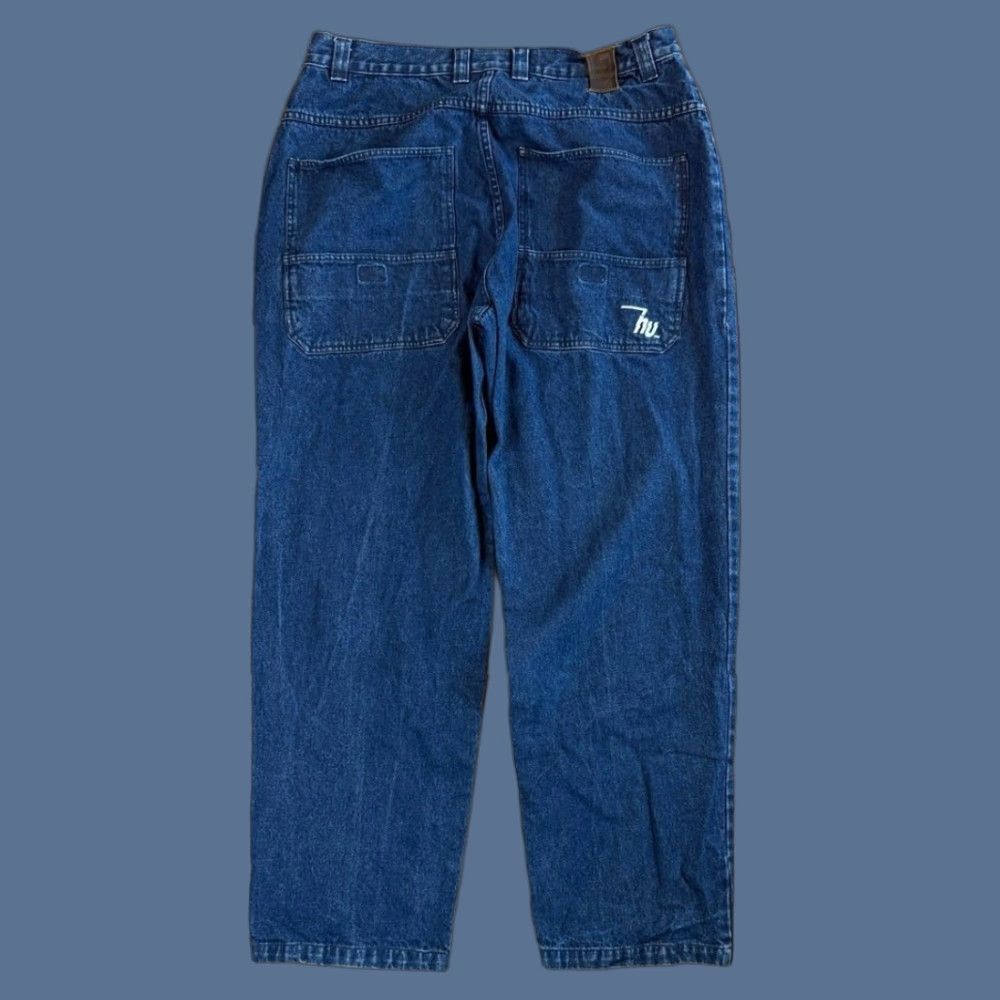 Denime VINTAGE Hedz Up Jeans Denim Wide-Leg 38x33 Men Regular Blue Y2K Skate Grunge Streetwear 90s Size US 38 / EU 54 - 1 Thumbnail