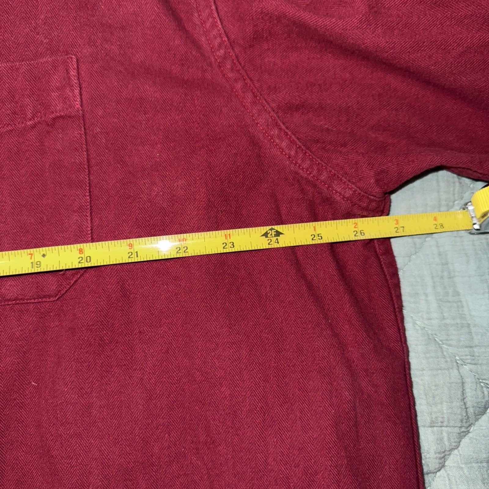 L.L. Bean LL Bean Herringbone Flannel Burgundy XXL Tall Canada OWU89 Size US XXL / EU 58 / 5 - 6 Thumbnail
