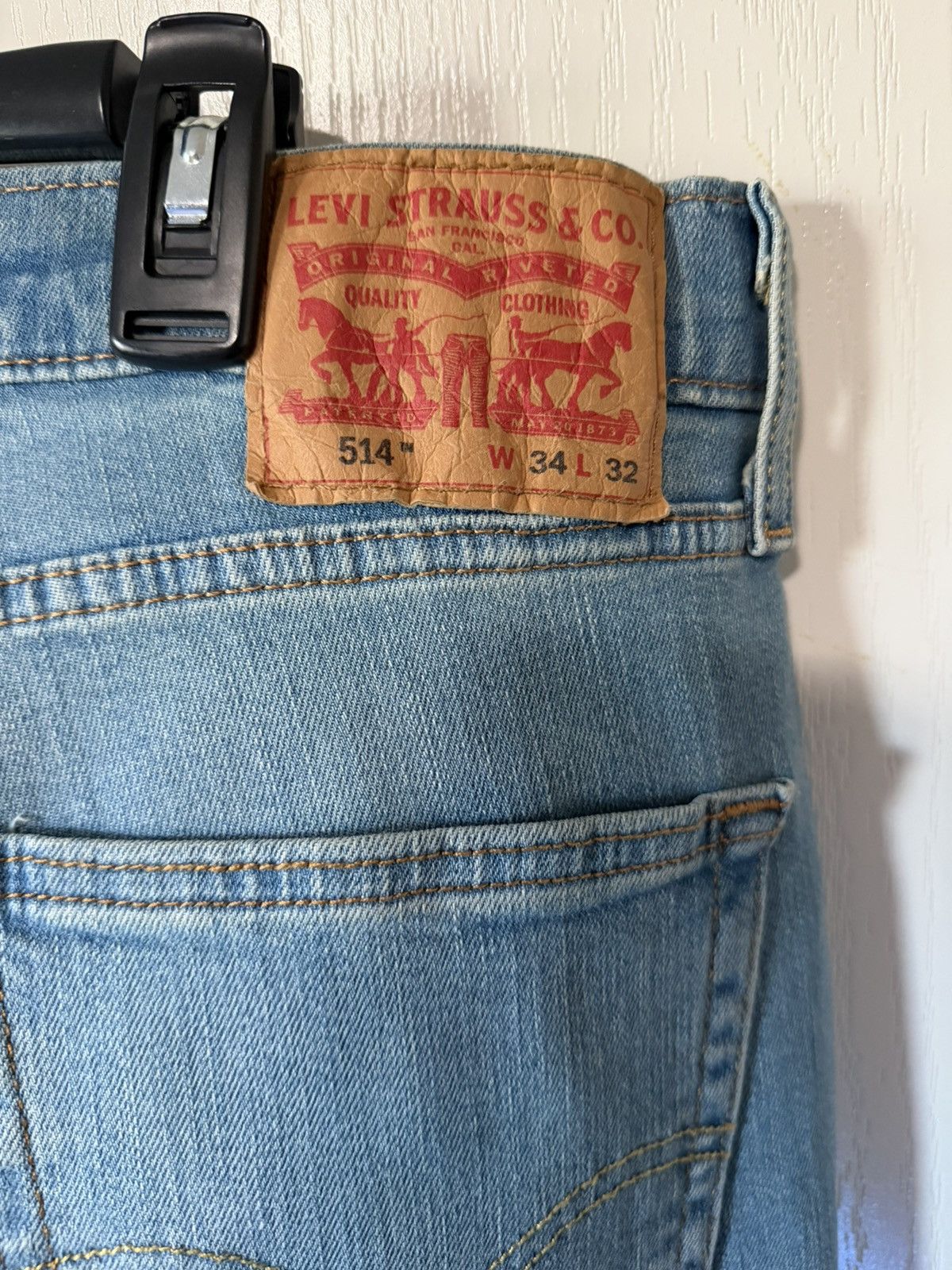 Levi's Levi’s 514 Blue Denim Vintage Style Jeans Men’s Size 34x32 Size US 34 / EU 50 - 3 Thumbnail